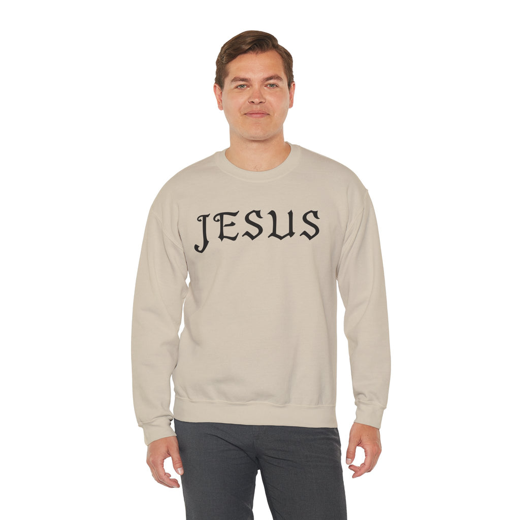 Jesus Crewneck Sweatshirt — Minimal Christian Faith Pullover