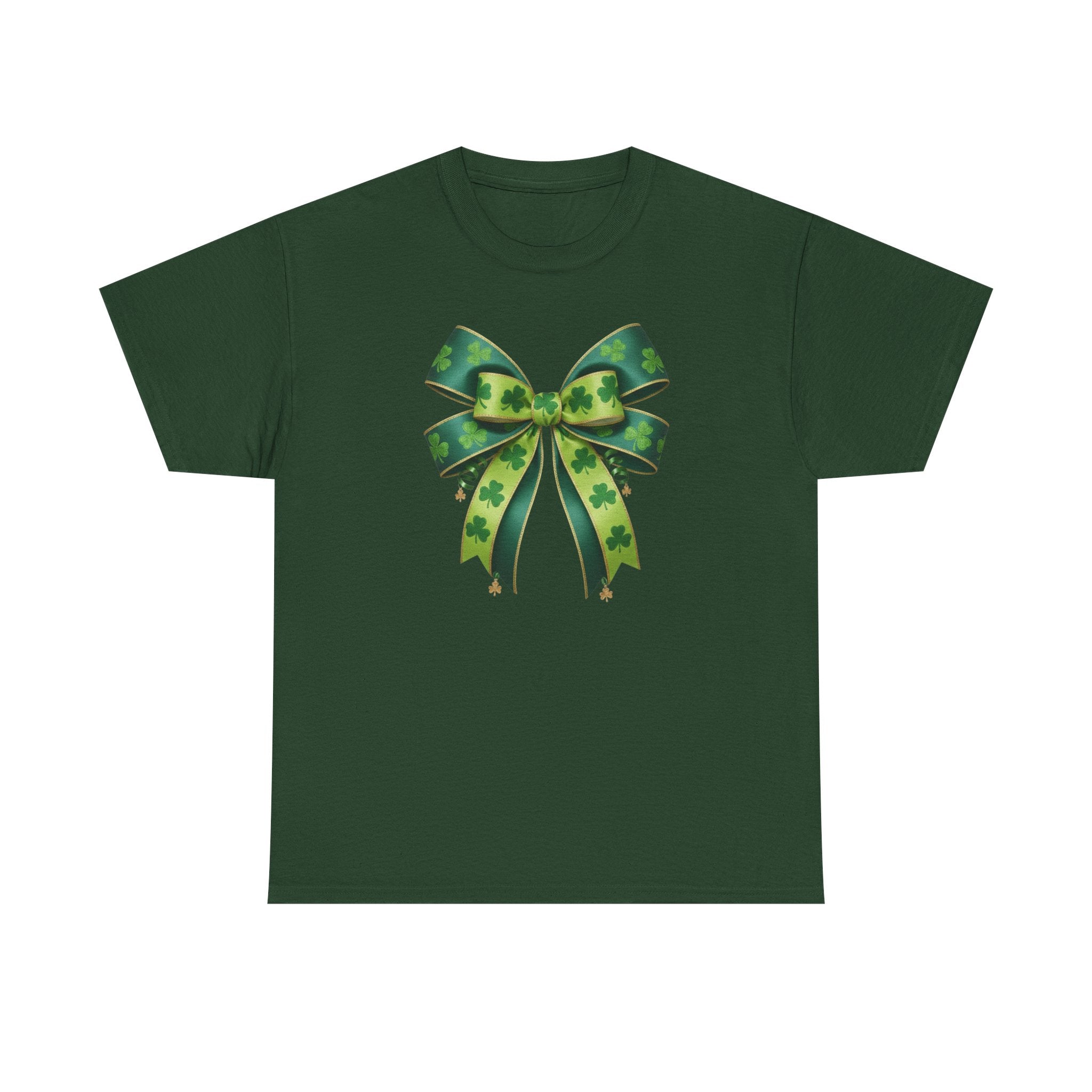 St. Patrick's Green Shamrock Bow T-Shirt