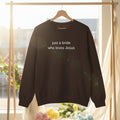 Embroidered 'just a bride who loves Jesus' Crewneck Sweatshirt | Christian Bridal Shirt