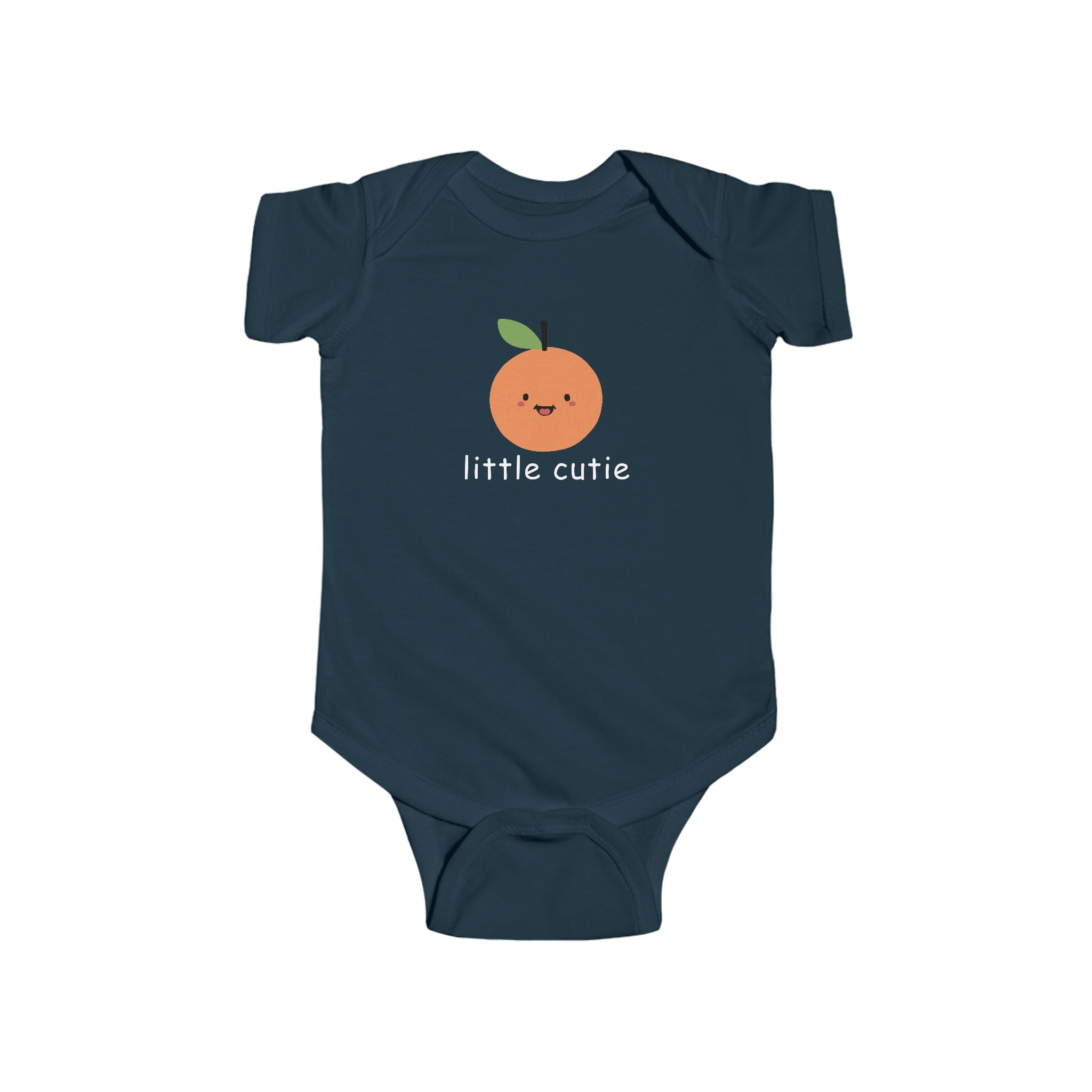 Infant Bodysuit - "Little Cutie" Orange Baby Onesie