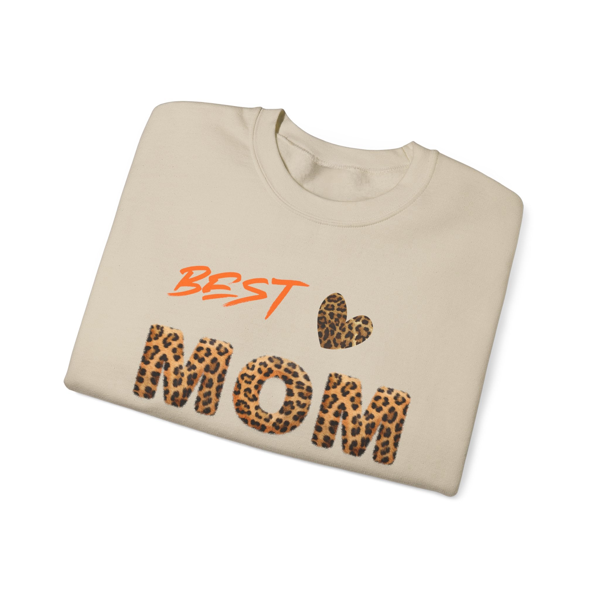 Leopard Print "Best Mom Ever" Sweatshirt | Mom Design Crewneck