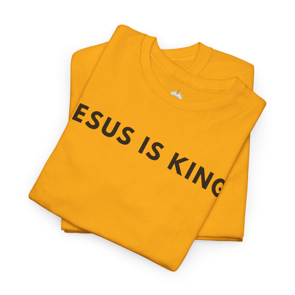 Jesus Is King Tee - Christian Faith White Cotton T-Shirt