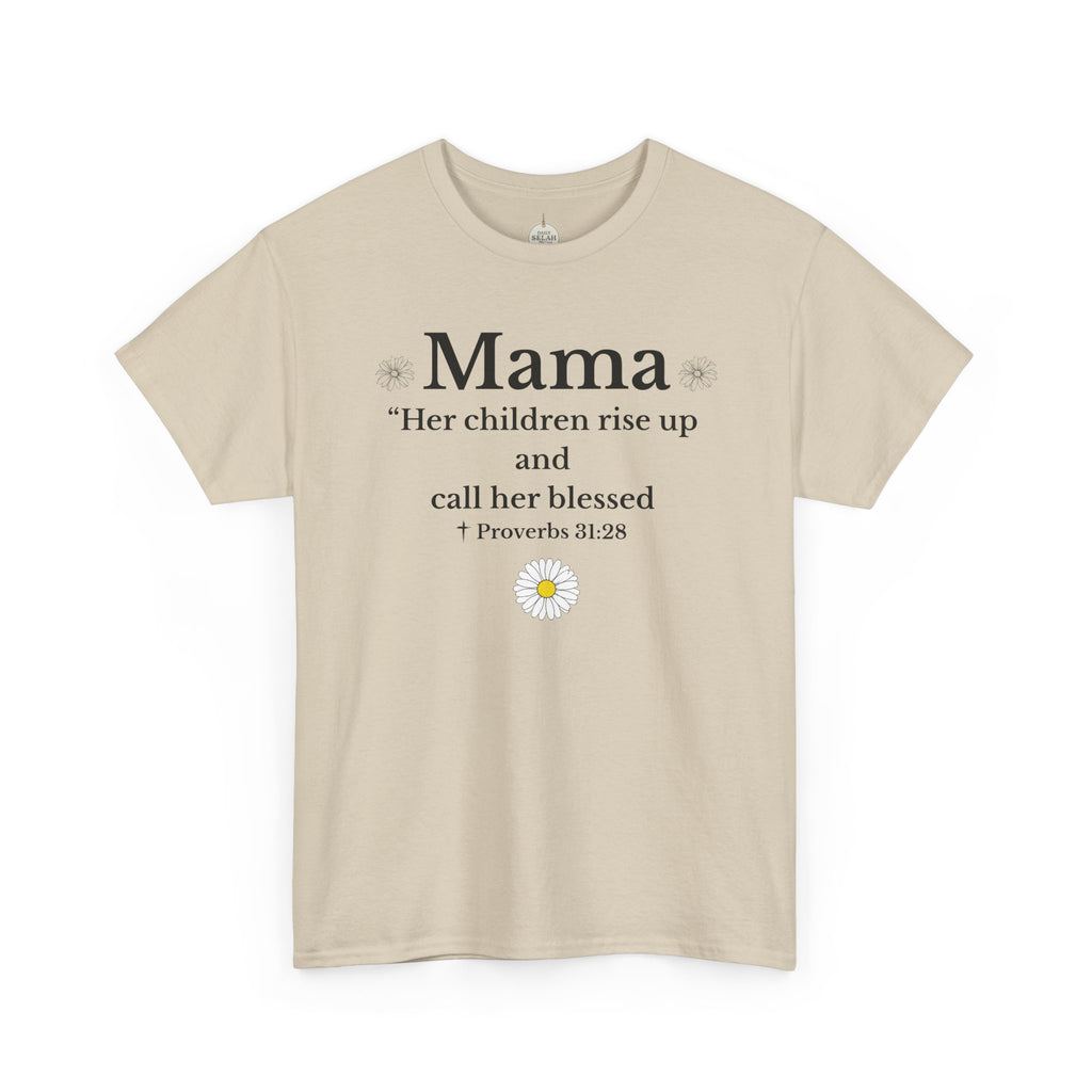 Mama Proverbs 31:28 T‑Shirt — 'Her children rise up and call her blessed' Floral Mom Tee - Mother's Day Gift