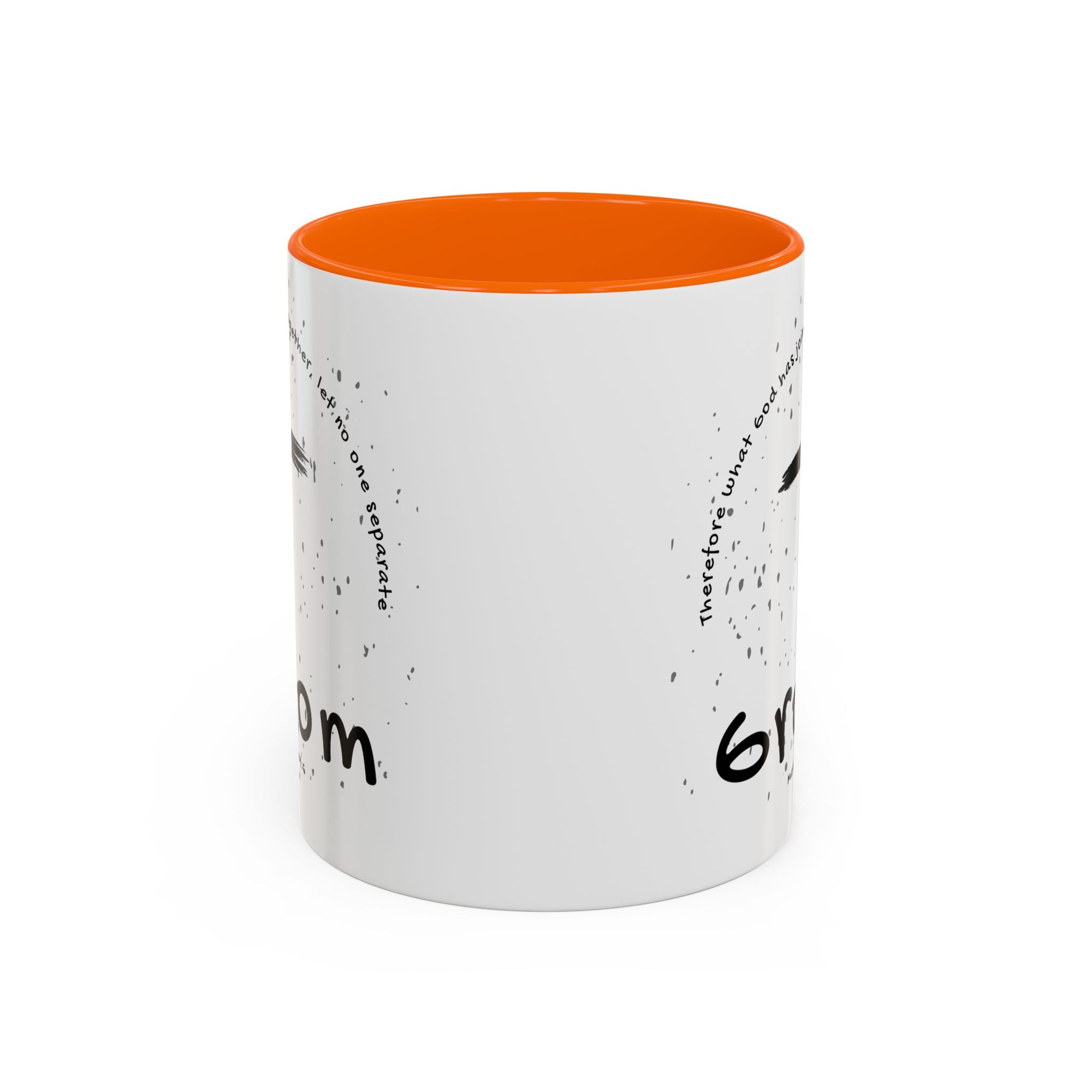 Groom Faith Coffee Mug – Cross & Matthew 19:6 Wedding Gift