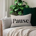 Pause Lumbar Pillow — Minimalist Decorative Cushion for Relaxation