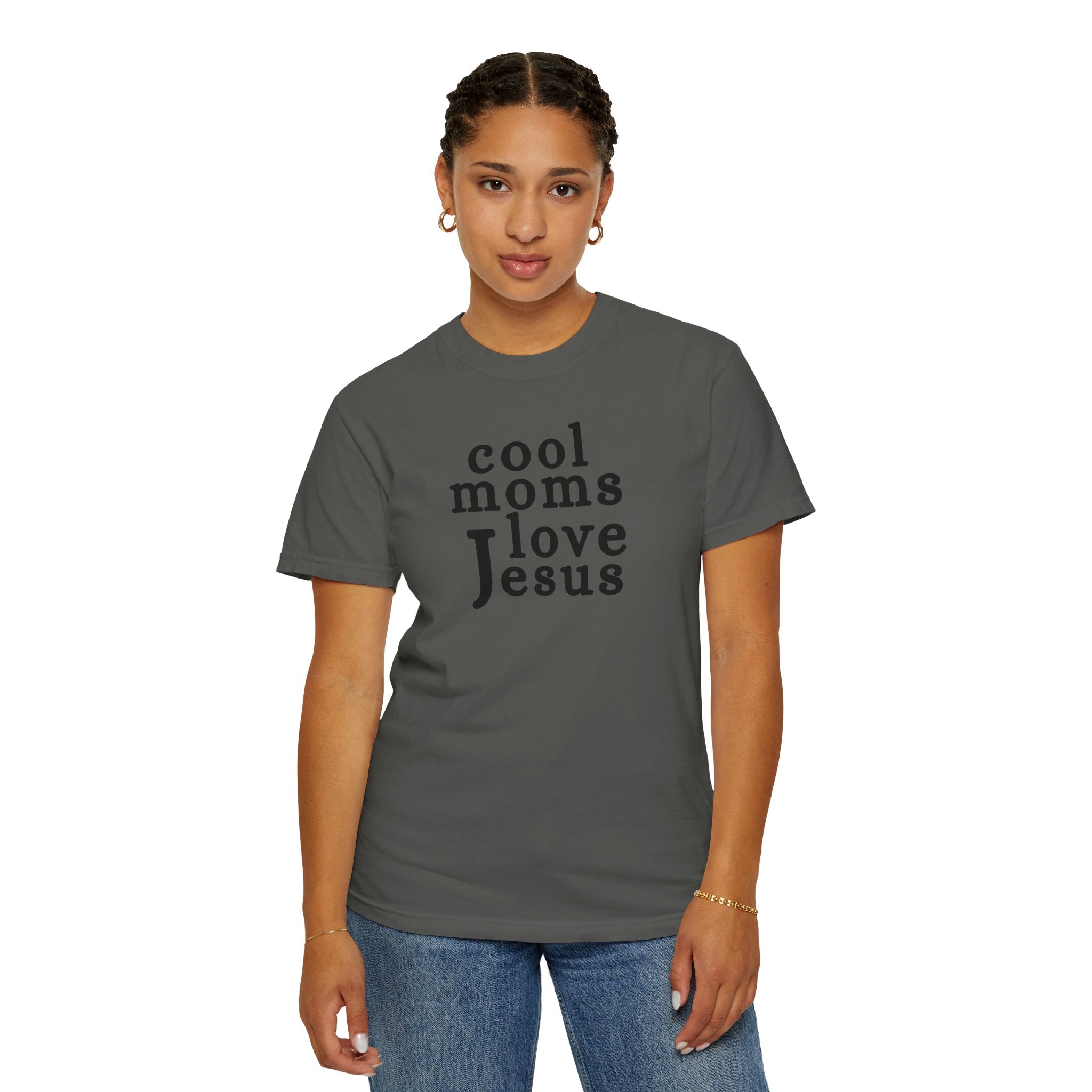 Christian Mom T-Shirt — "Cool Moms Love Jesus" Graphic Tee