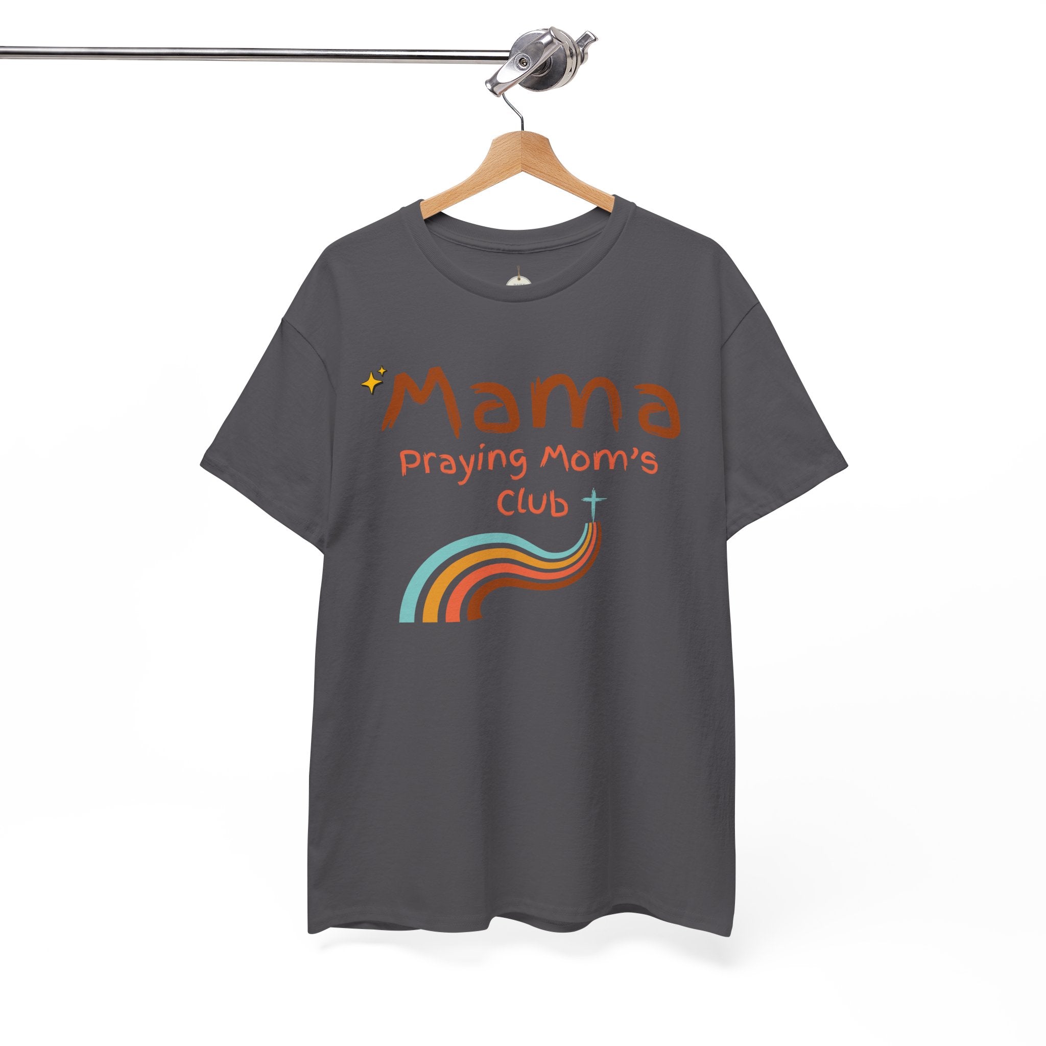 Mama Praying Mom's Club Tee — Inspirational Christian Mama T-Shirt with Rainbow - Mother's Day Gift