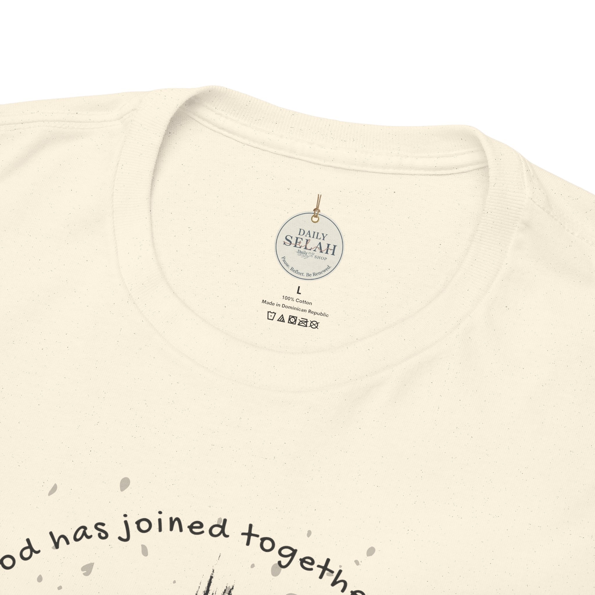 Groom Cross Tee — Christian Wedding Groom T-Shirt (Scripture Verse Design) - Christian - Matthew 19:6