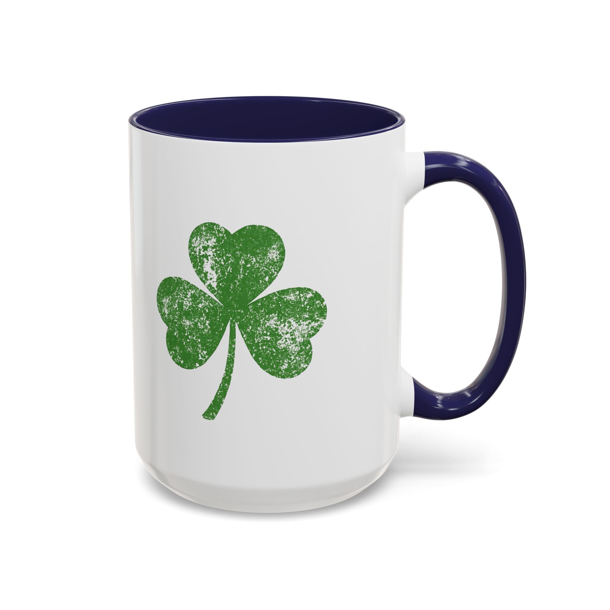 St. Patrick's Day Shamrock Accent Coffee Mug – Lucky Irish Green 11/15oz