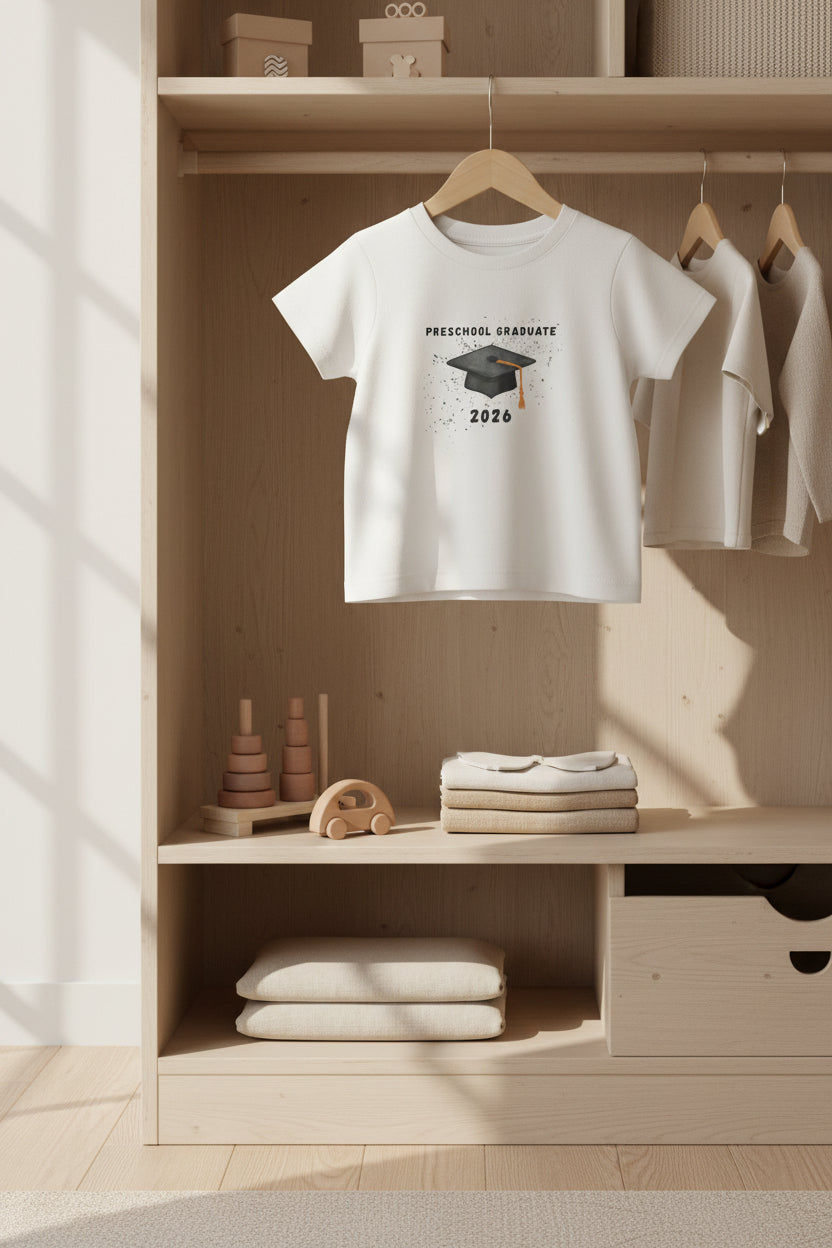 Preschool Graduate 2026 Toddler Tee - Graduation Cap Celebration Shirt