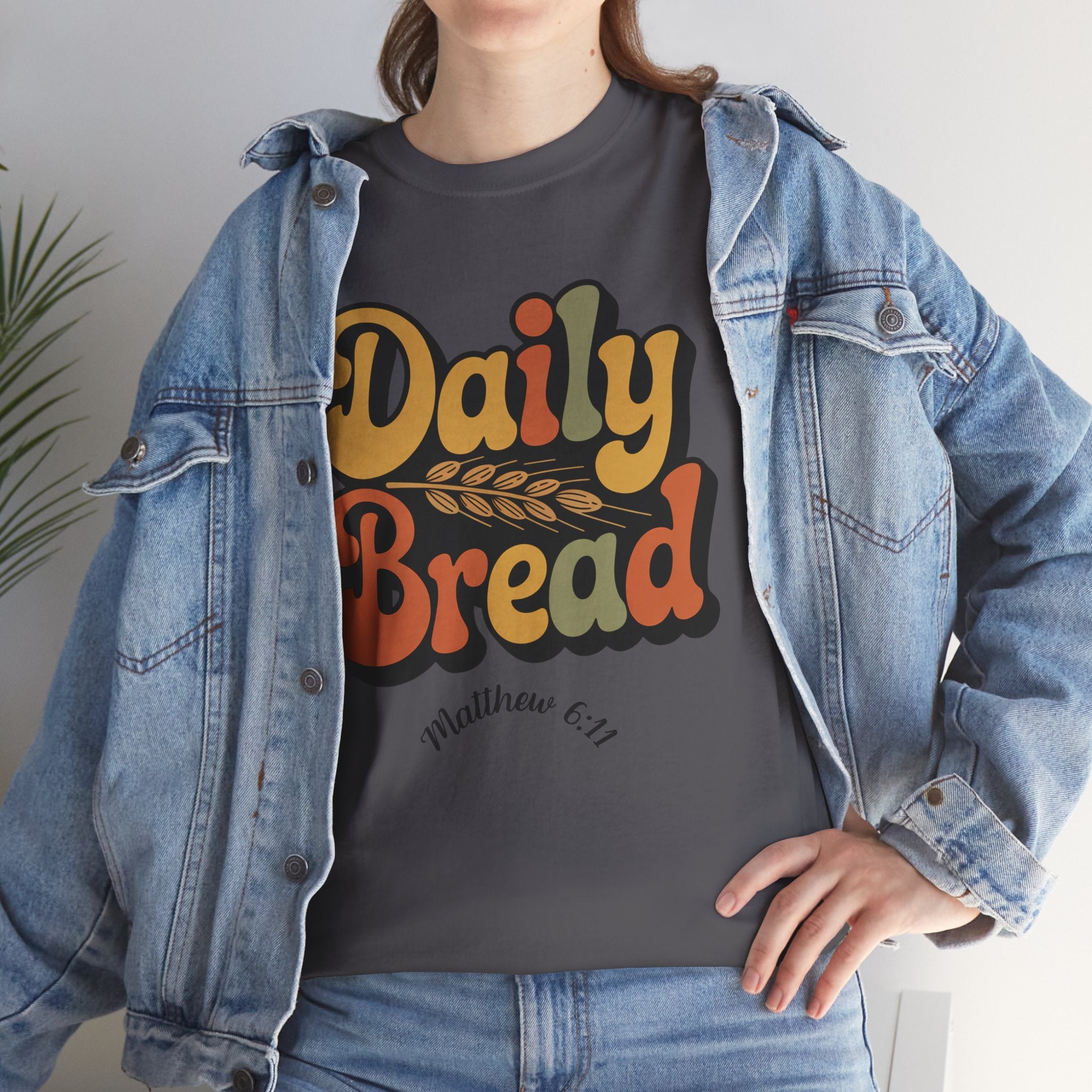 Daily Bread Shirt, Matthew 6:11, Retro Christian Shirt, Vintage Faith Shirt, Lord's Prayer Shirt, Christian Gift, Scripture Shirt