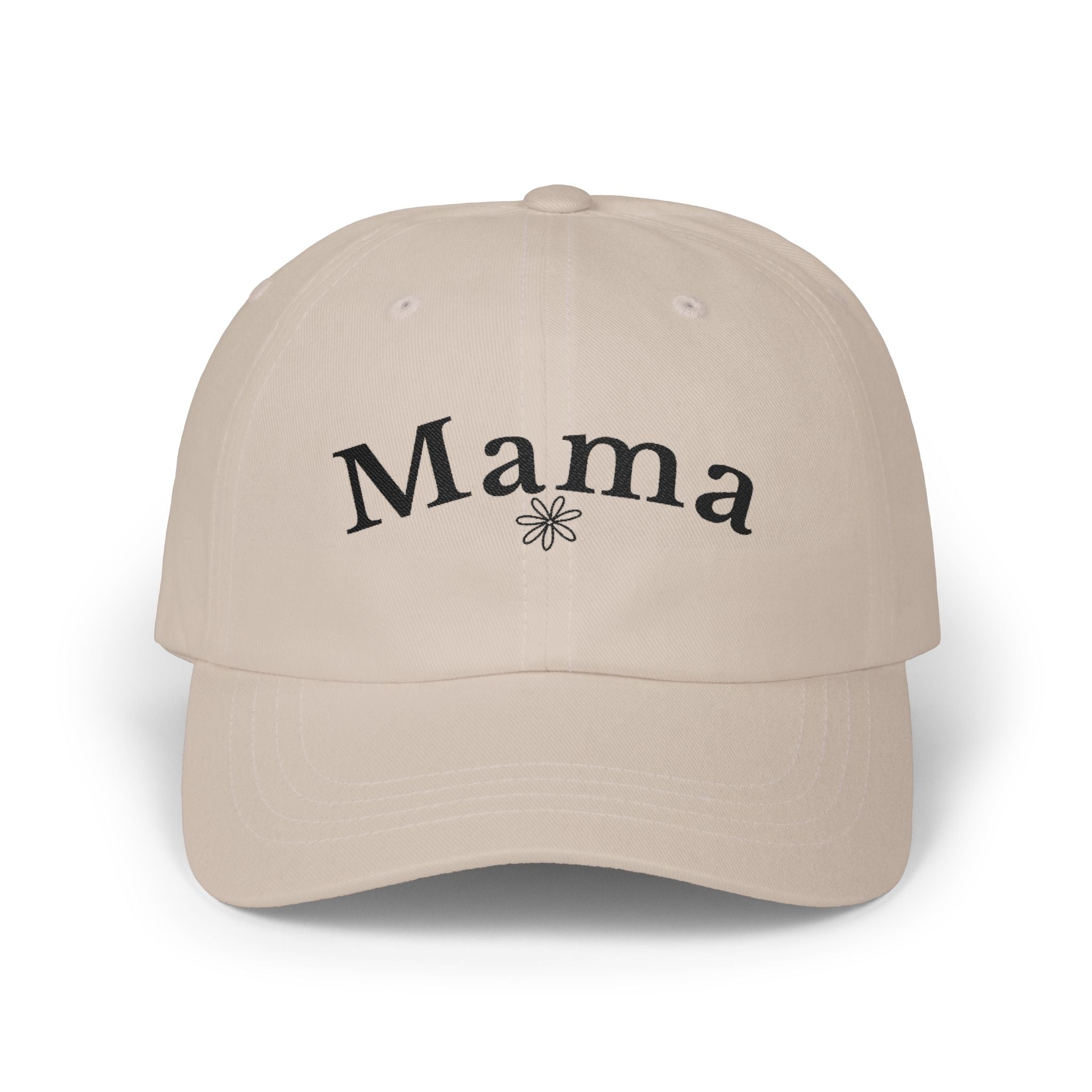Mama Dad Cap — Embroidered Floral Script Hat for Moms