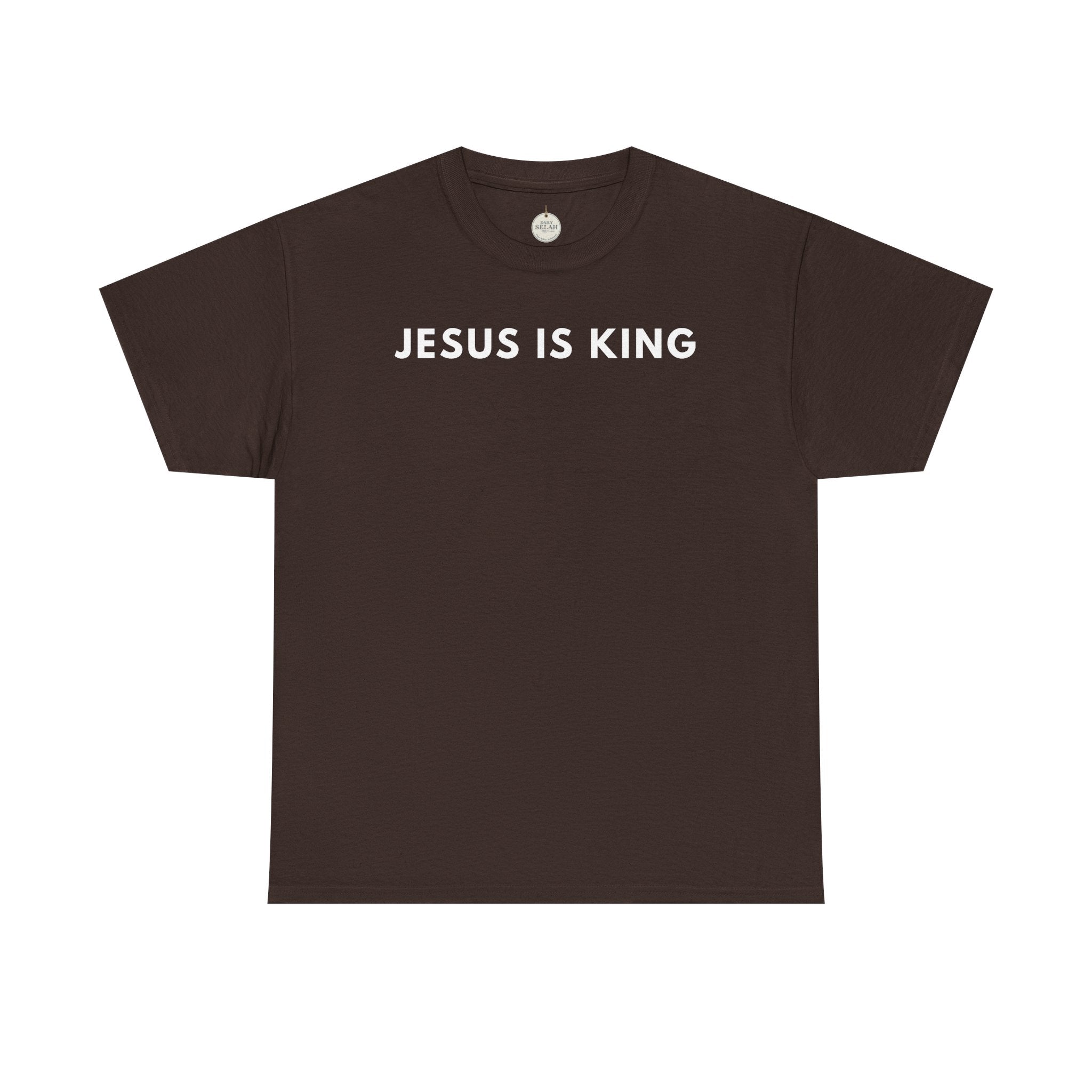 Jesus Is King Tee - Christian Faith White Cotton T-Shirt