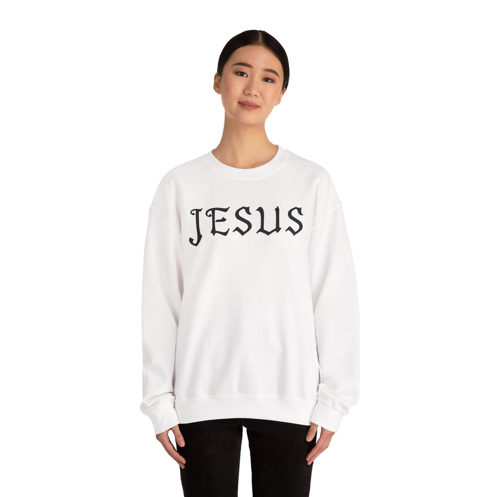 Jesus Crewneck Sweatshirt — Minimal Christian Faith Pullover
