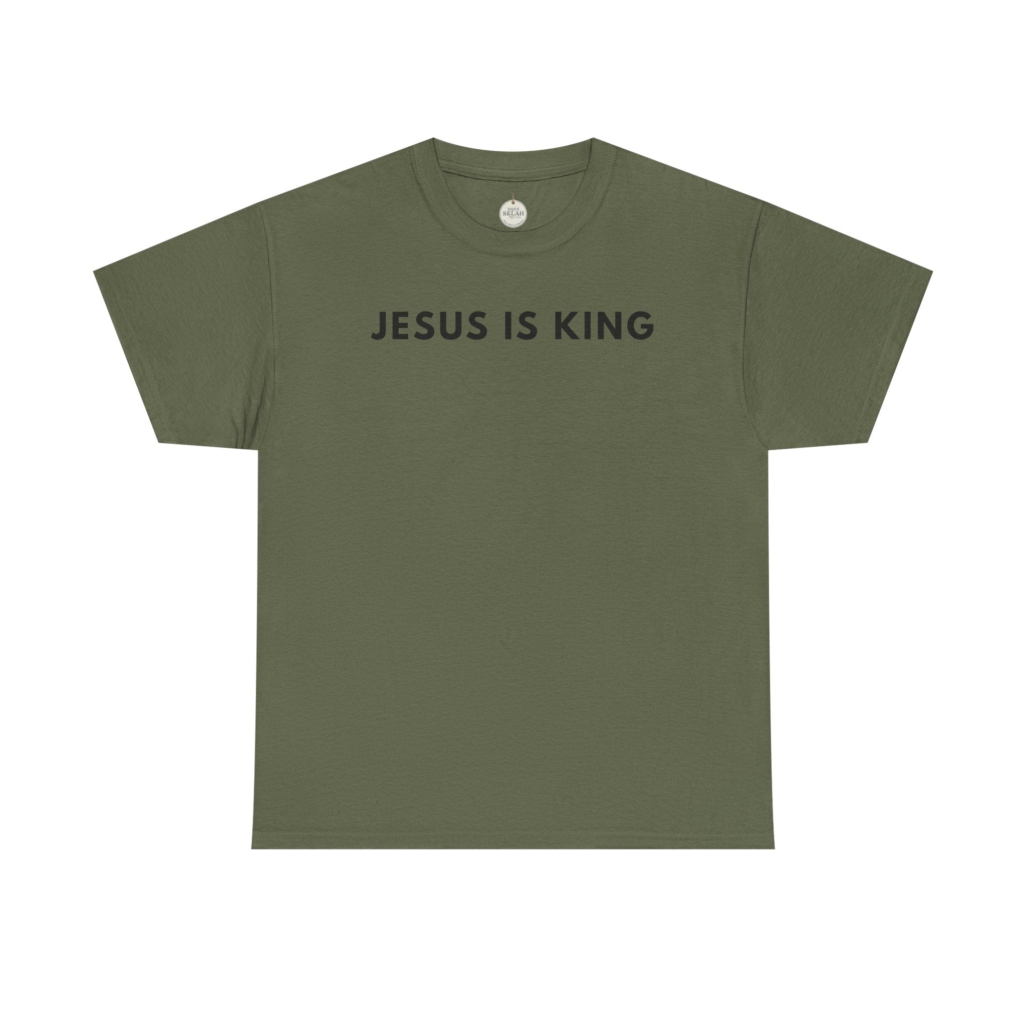 Jesus Is King Tee - Christian Faith White Cotton T-Shirt