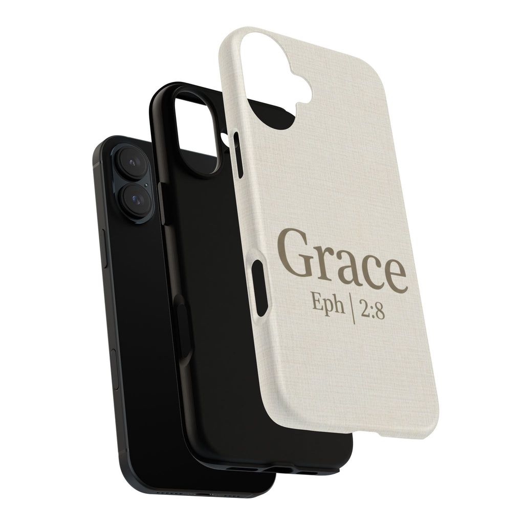Grace (Ephesians 2:8) Phone Case — Minimalist Christian Inspirational Tough Case