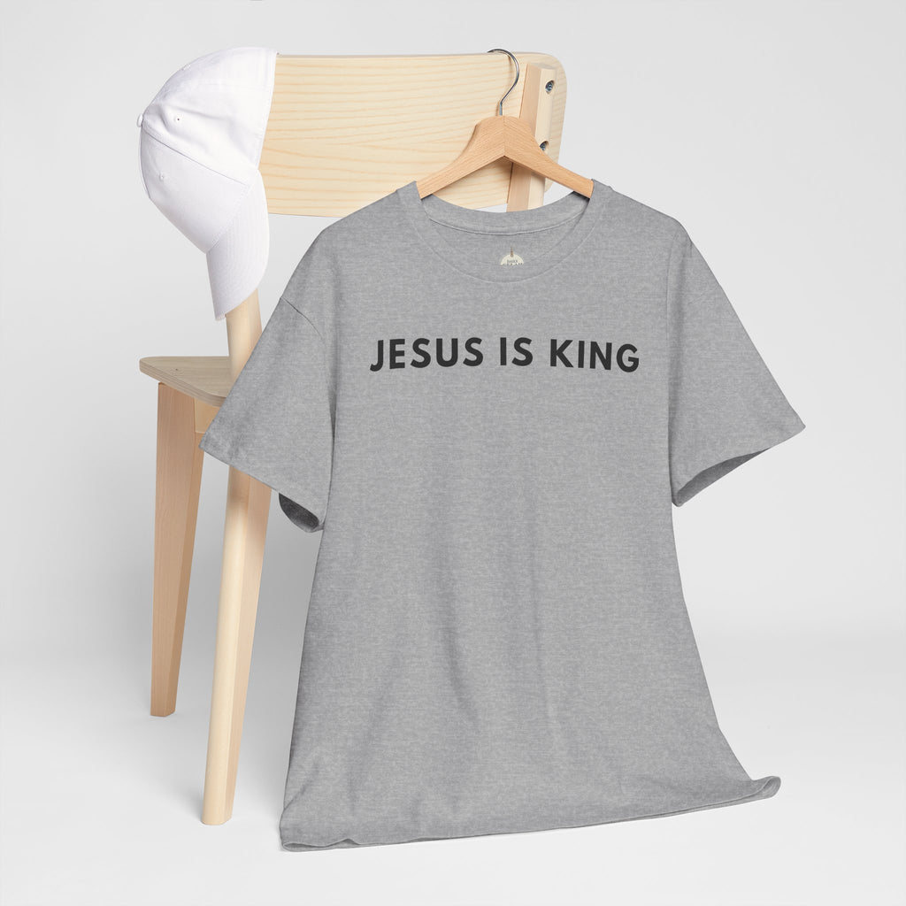 Jesus Is King Tee - Christian Faith White Cotton T-Shirt