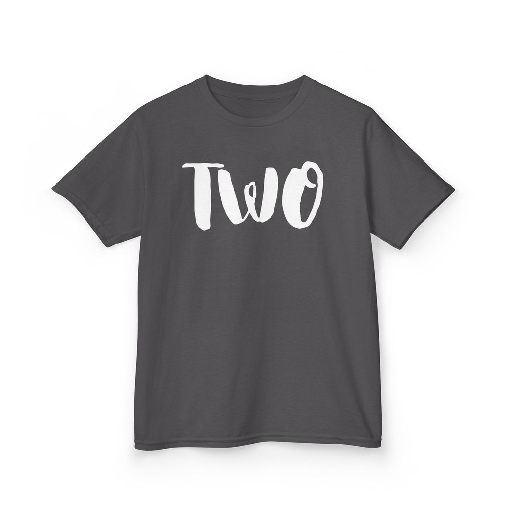 'Two' Kids T‑Shirt – Birthday Toddler Number Shirt for 2-Year-Olds