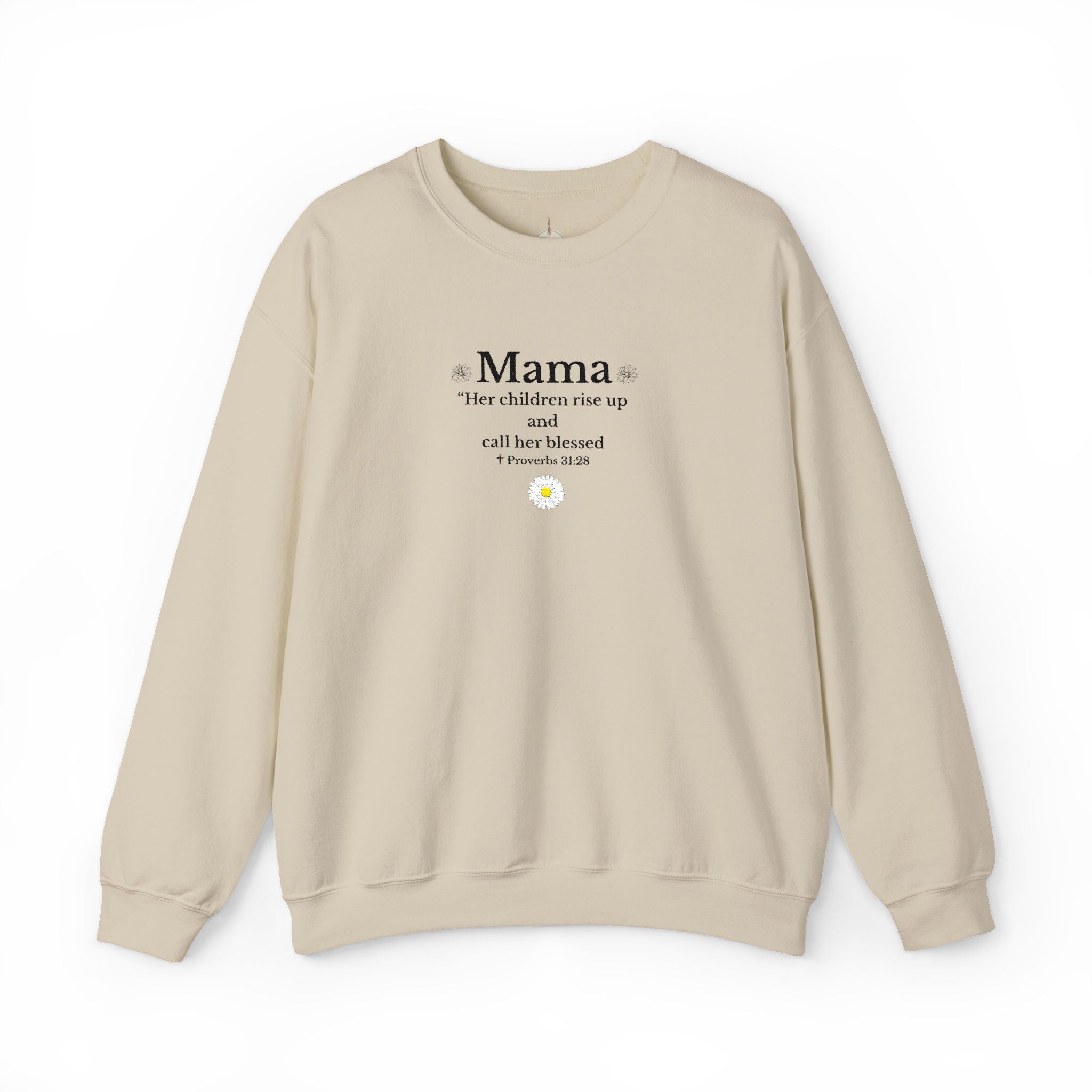 Mama Sunshine Crewneck Sweatshirt — "Mama the sunshine in my soul" Cozy Mom Gift - Embroidered