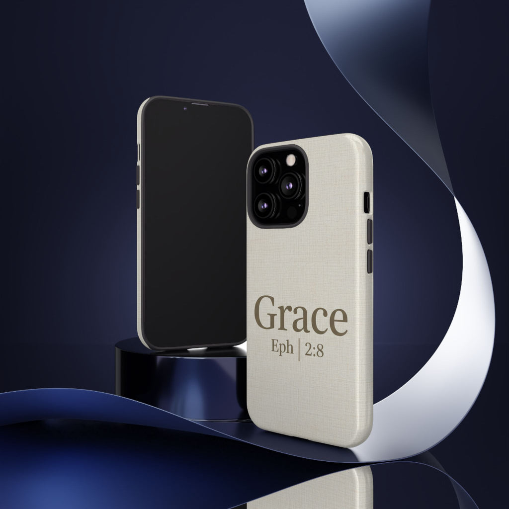 Grace (Ephesians 2:8) Phone Case — Minimalist Christian Inspirational Tough Case