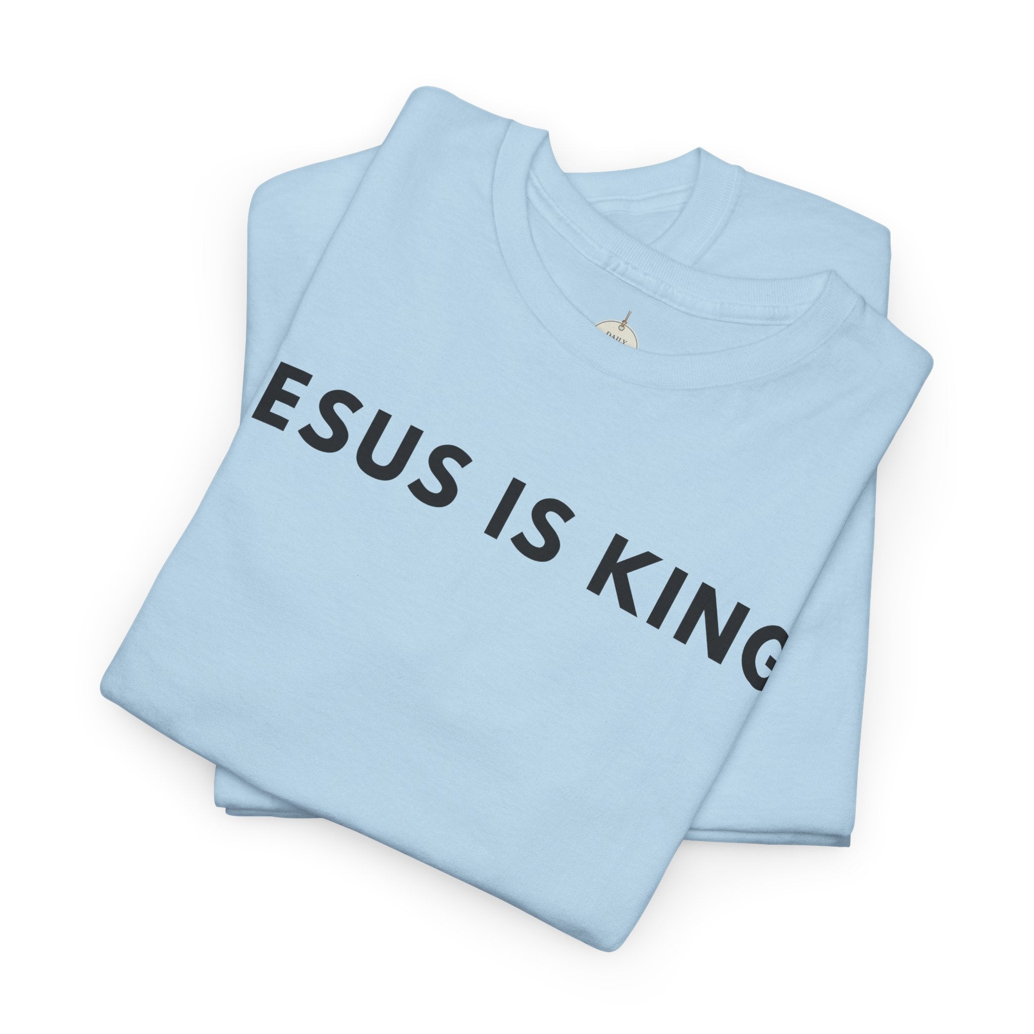Jesus Is King Tee - Christian Faith White Cotton T-Shirt