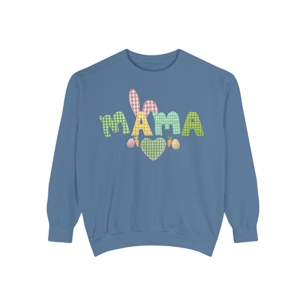 Comfort Colors - Mama Bunny Sweatshirt — Easter Plaid Mom Pullover