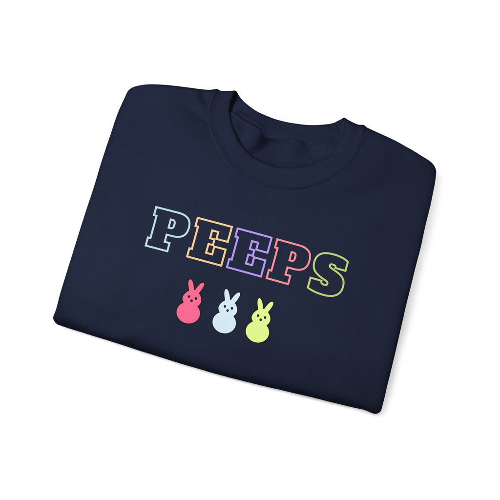 Peeps Easter Crewneck Sweatshirt — Pastel Bunny Candy Graphic