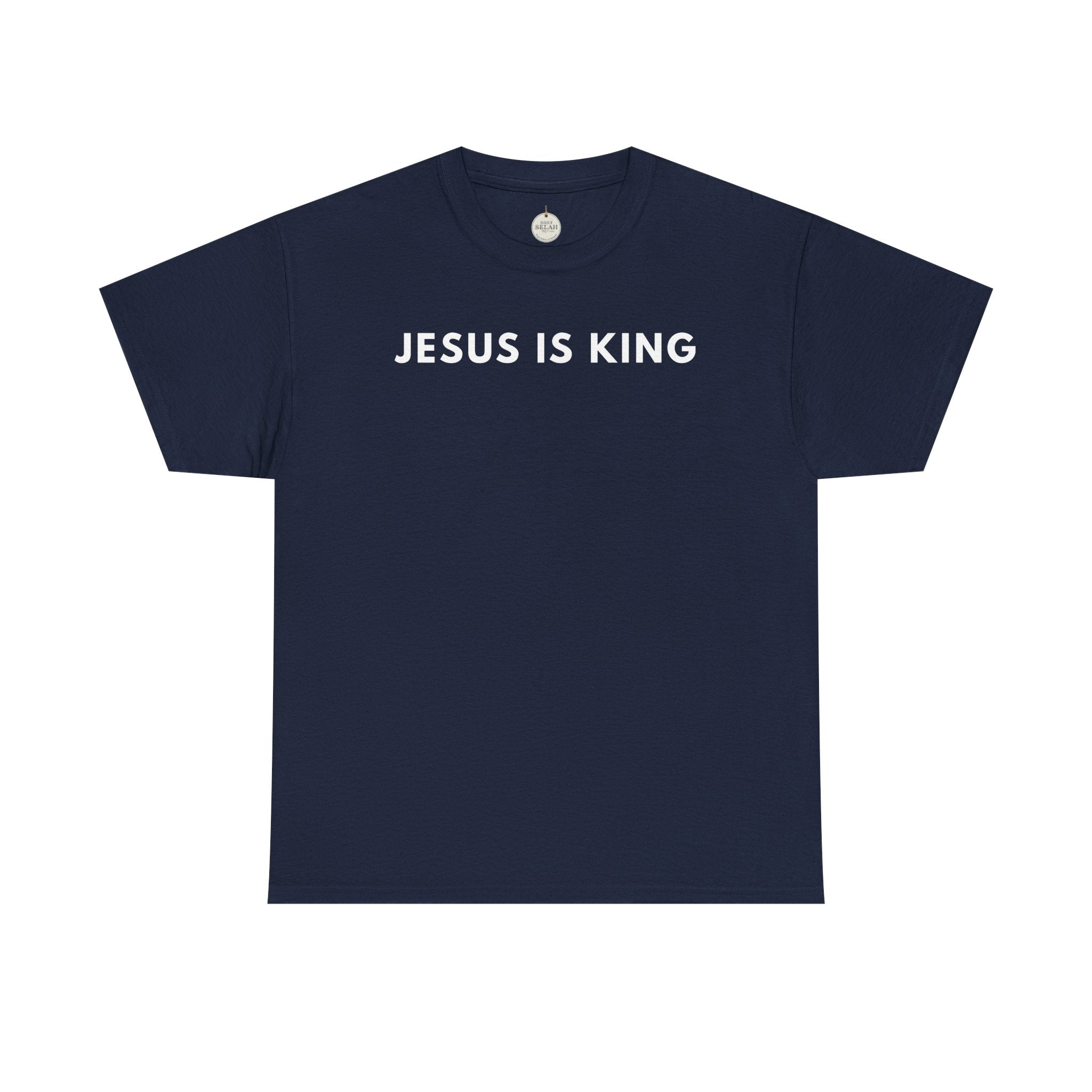 Jesus Is King Tee - Christian Faith White Cotton T-Shirt
