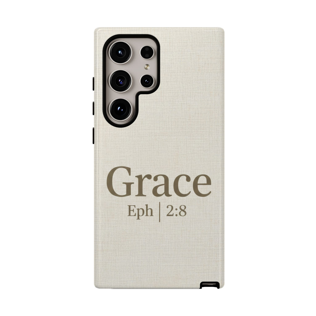 Grace (Ephesians 2:8) Phone Case — Minimalist Christian Inspirational Tough Case