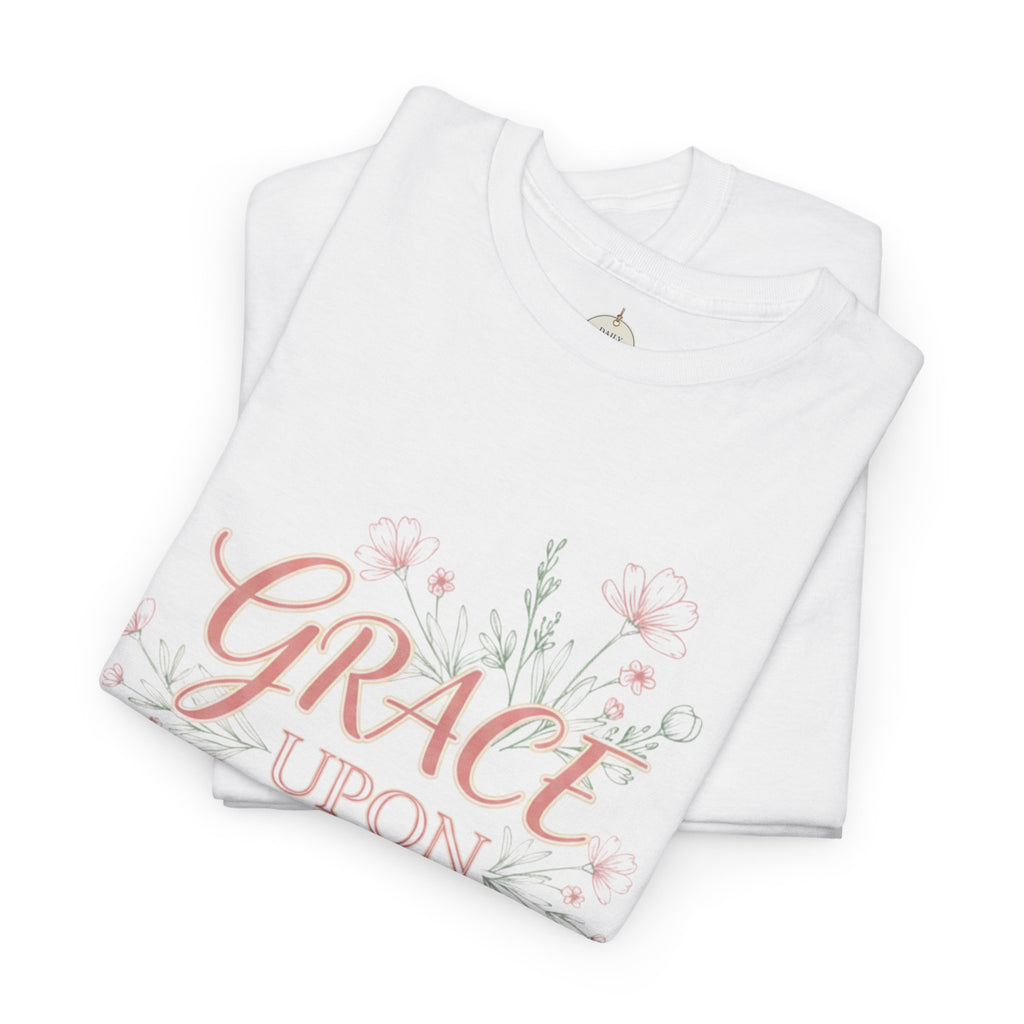 Grace Upon Grace Tee — John 1:16 Floral Christian T-Shirt
