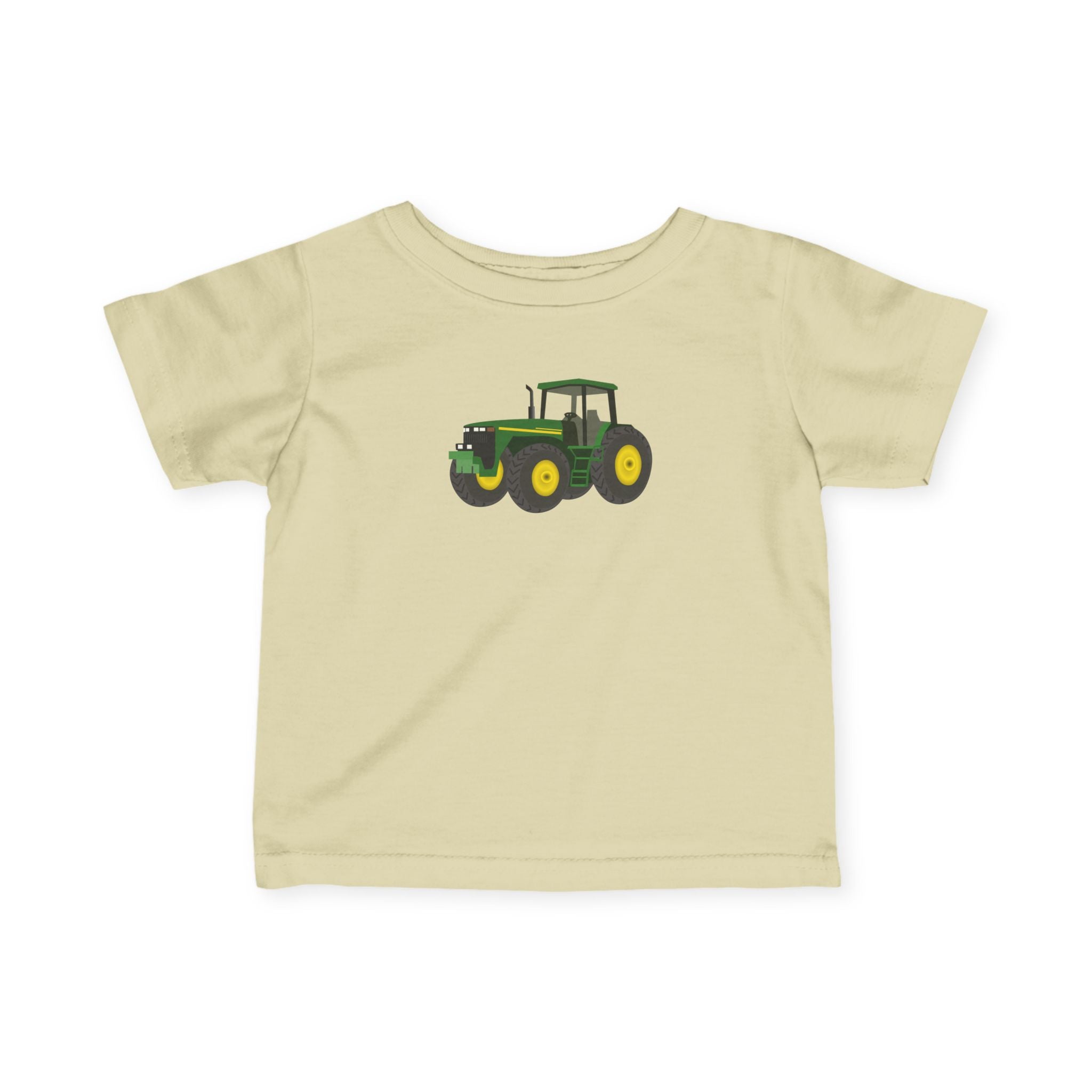 Infant Tee — Cute Green Farm Tractor Graphic Baby Shirt