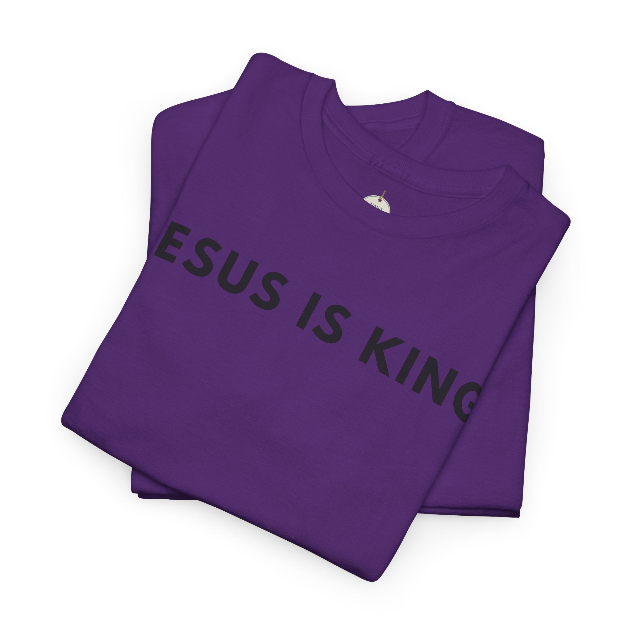Jesus Is King Tee - Christian Faith White Cotton T-Shirt
