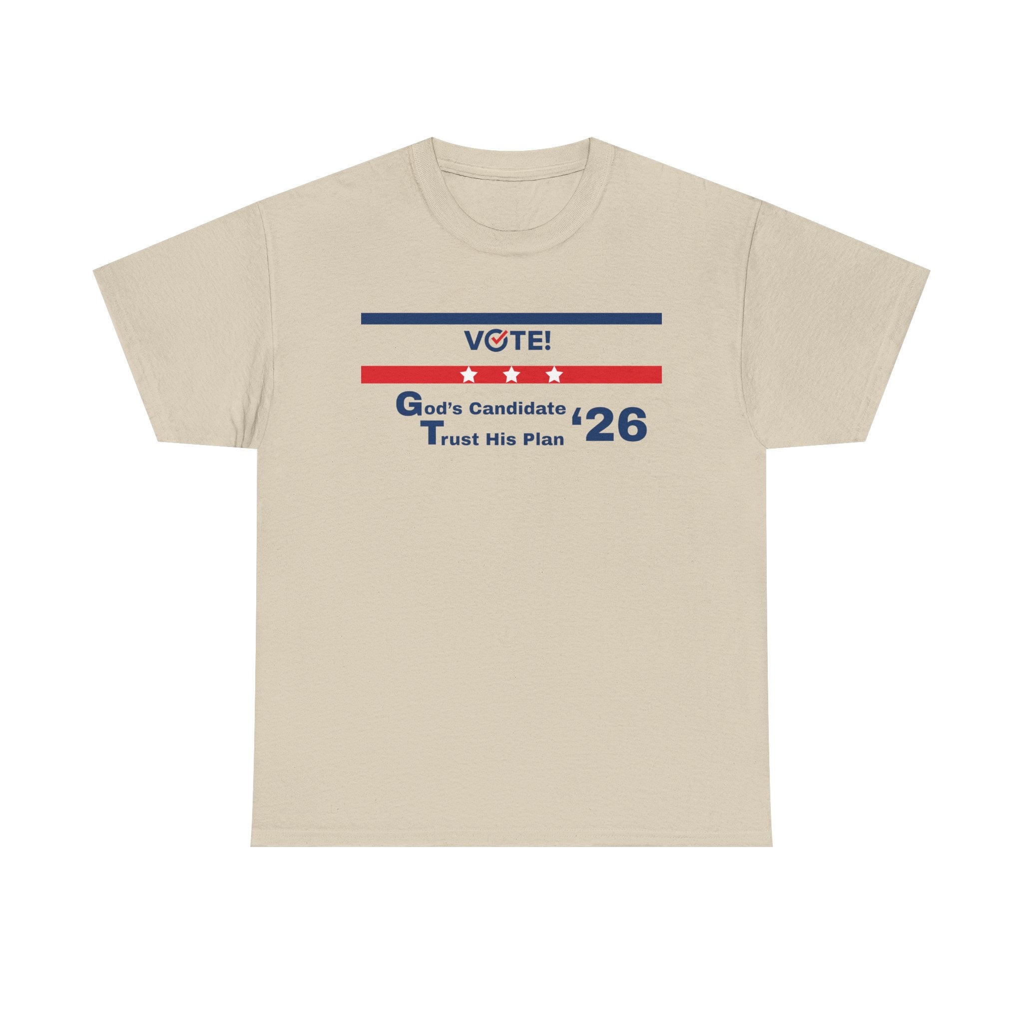 Vote! Gods Candidate Trust His Plan T-Shirt  - Election 2026 Faith Shirt, Christian Political Shirt