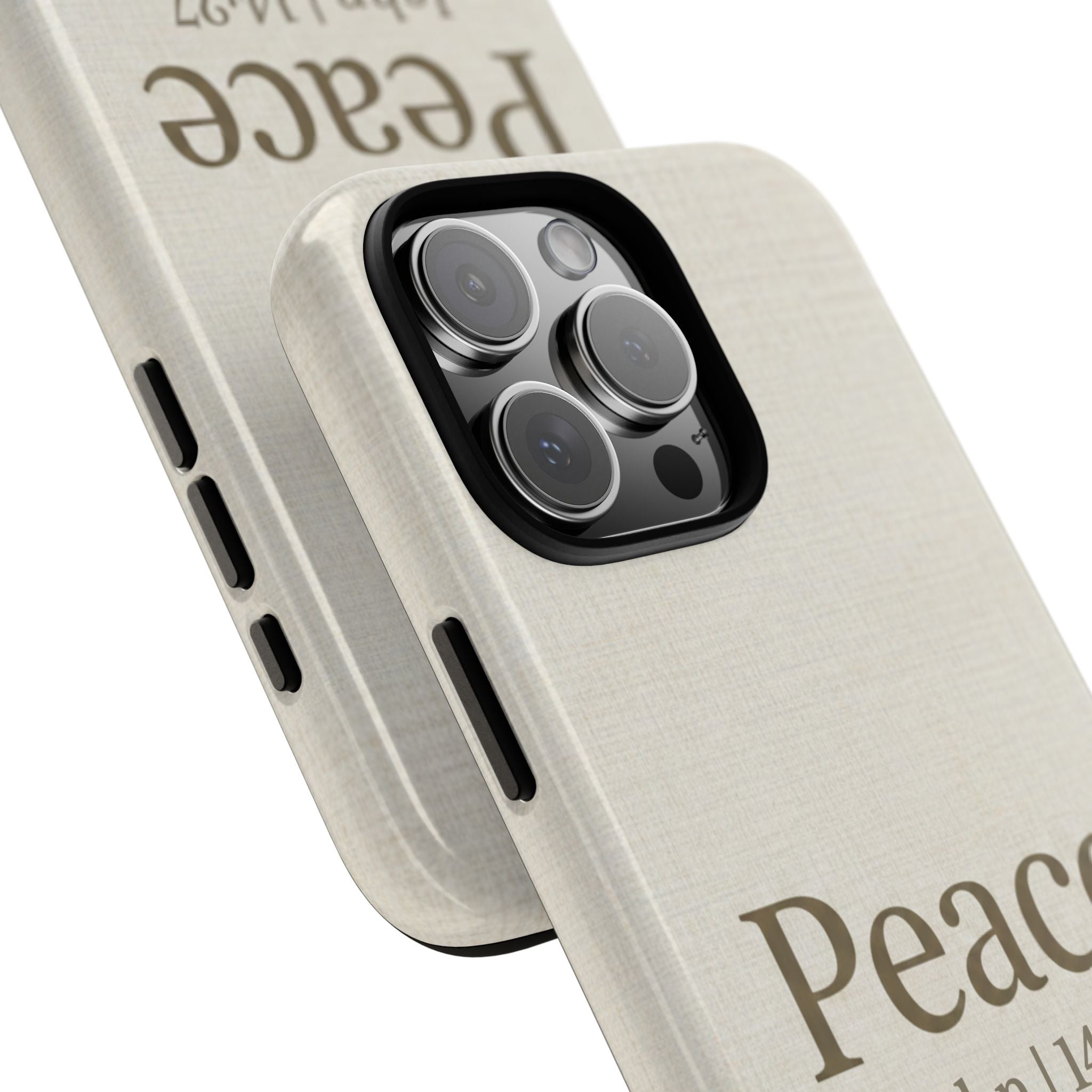 Peace (John 14:27) Phone Case — Minimalist Christian Scripture iPhone & Android Cover