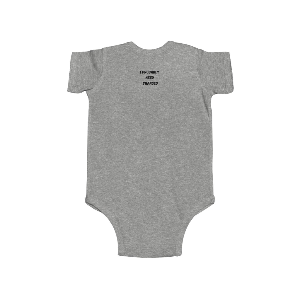Infant Bodysuit - "Love God Love People" Baby Onesie, Christian Newborn Gift 2 Sided Humor