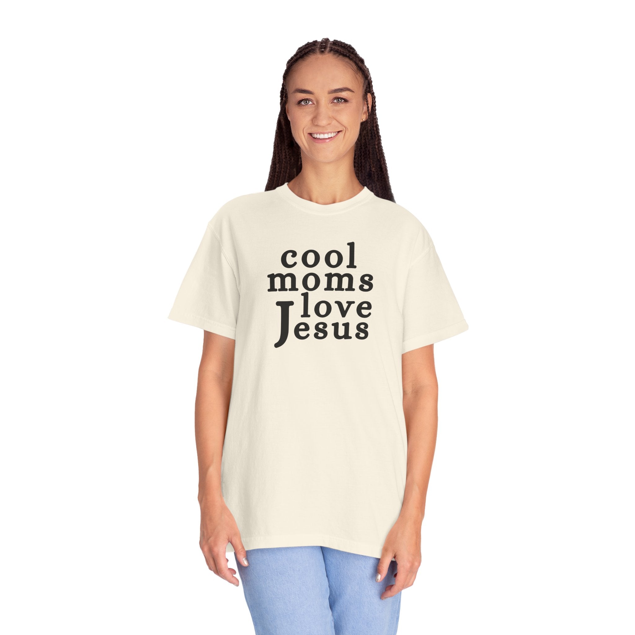 Christian Mom T-Shirt — "Cool Moms Love Jesus" Graphic Tee