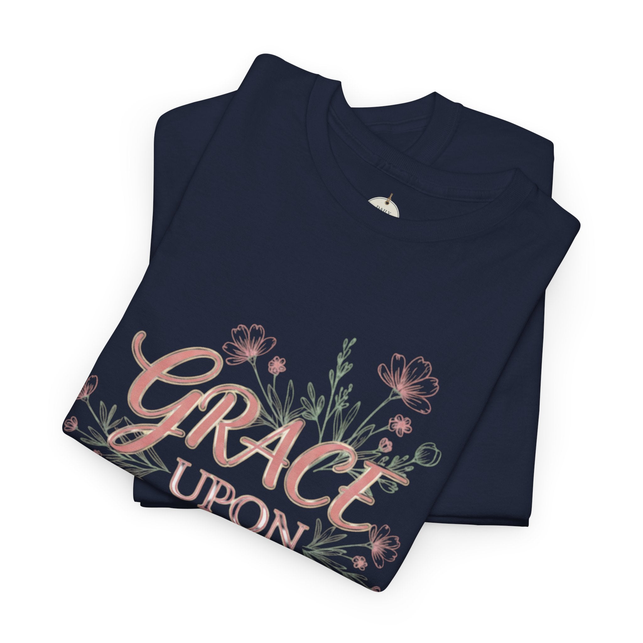 Grace Upon Grace Tee — John 1:16 Floral Christian T-Shirt