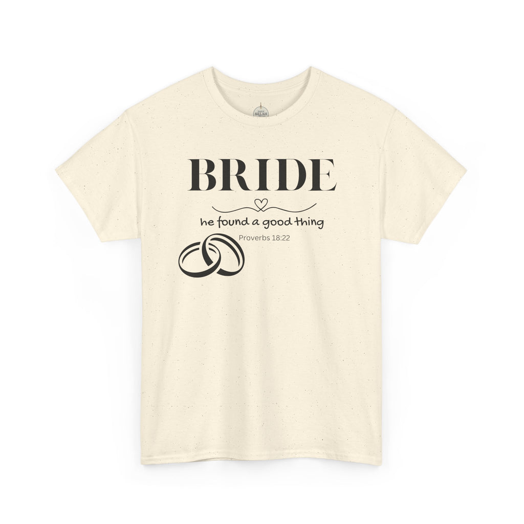 Bride T-Shirt — "We Found a Good Thing" Wedding Rings Tee - Christian - Personalized
