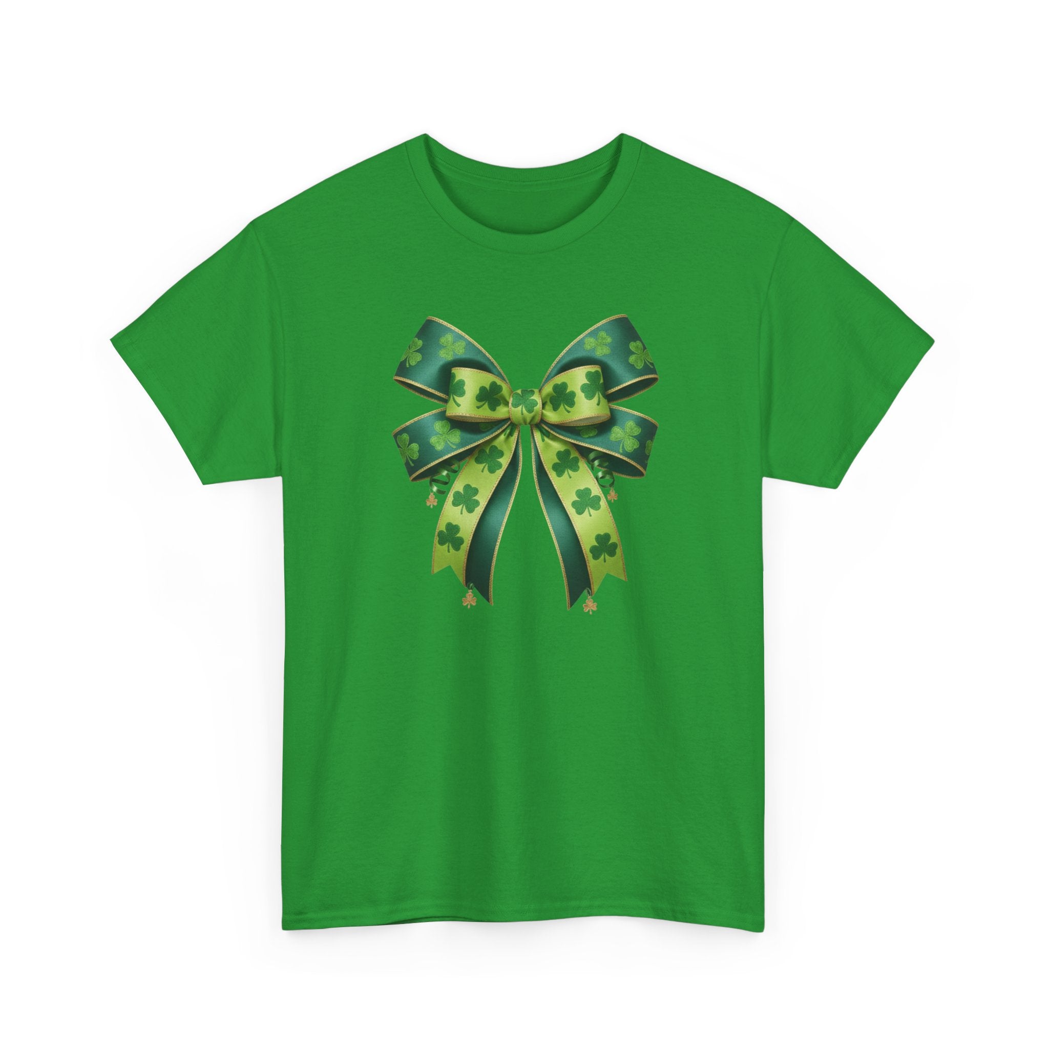 St. Patrick's Green Shamrock Bow T-Shirt