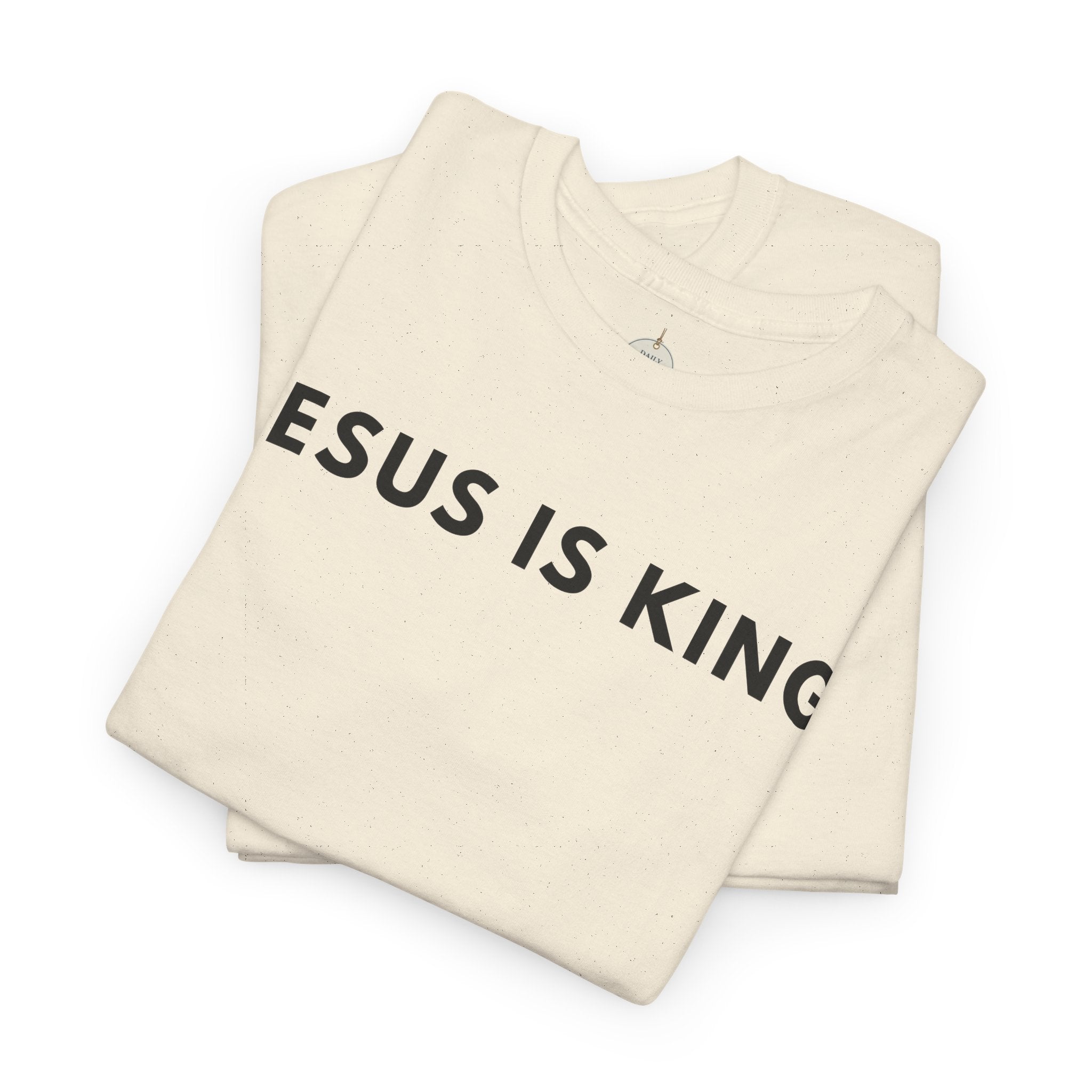 Jesus Is King Tee - Christian Faith White Cotton T-Shirt