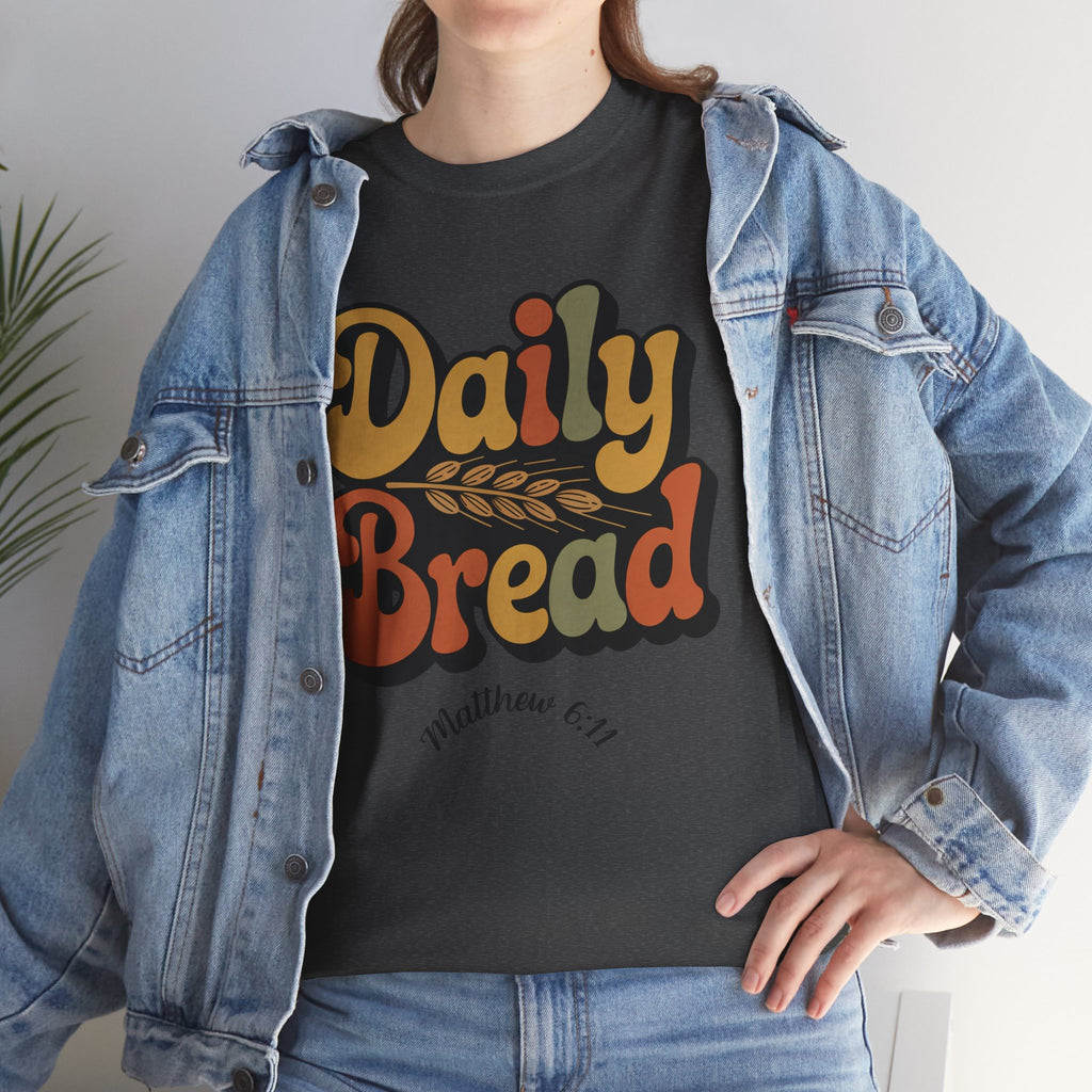 Daily Bread Shirt, Matthew 6:11, Retro Christian Shirt, Vintage Faith Shirt, Lord's Prayer Shirt, Christian Gift, Scripture Shirt