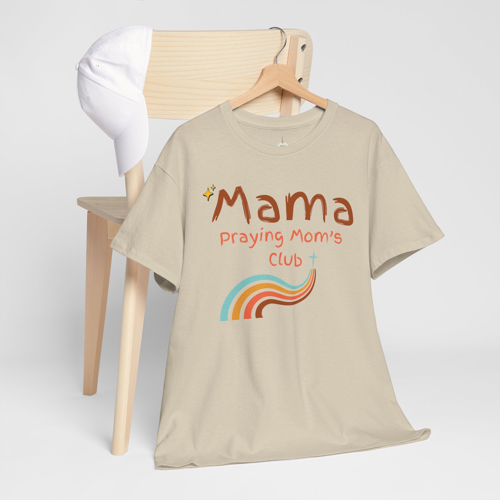 Mama Praying Mom's Club Tee — Inspirational Christian Mama T-Shirt with Rainbow - Mother's Day Gift