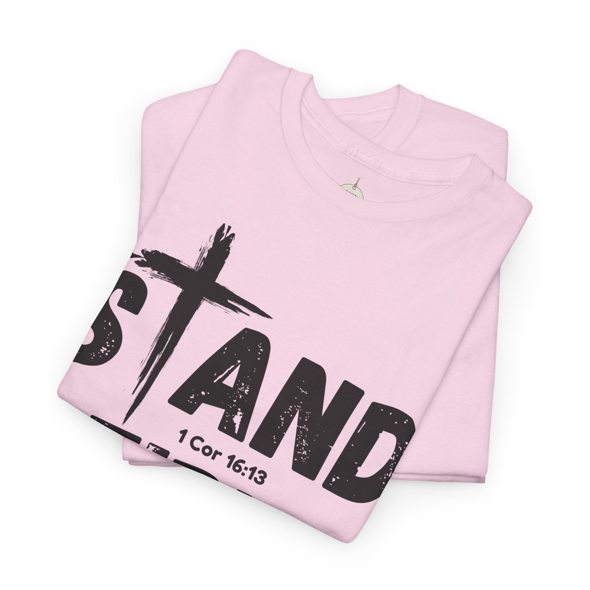 Stand Firm T-Shirt — Christian Faith Tee with Cross & 1 Cor 16:13 Inspirational Design