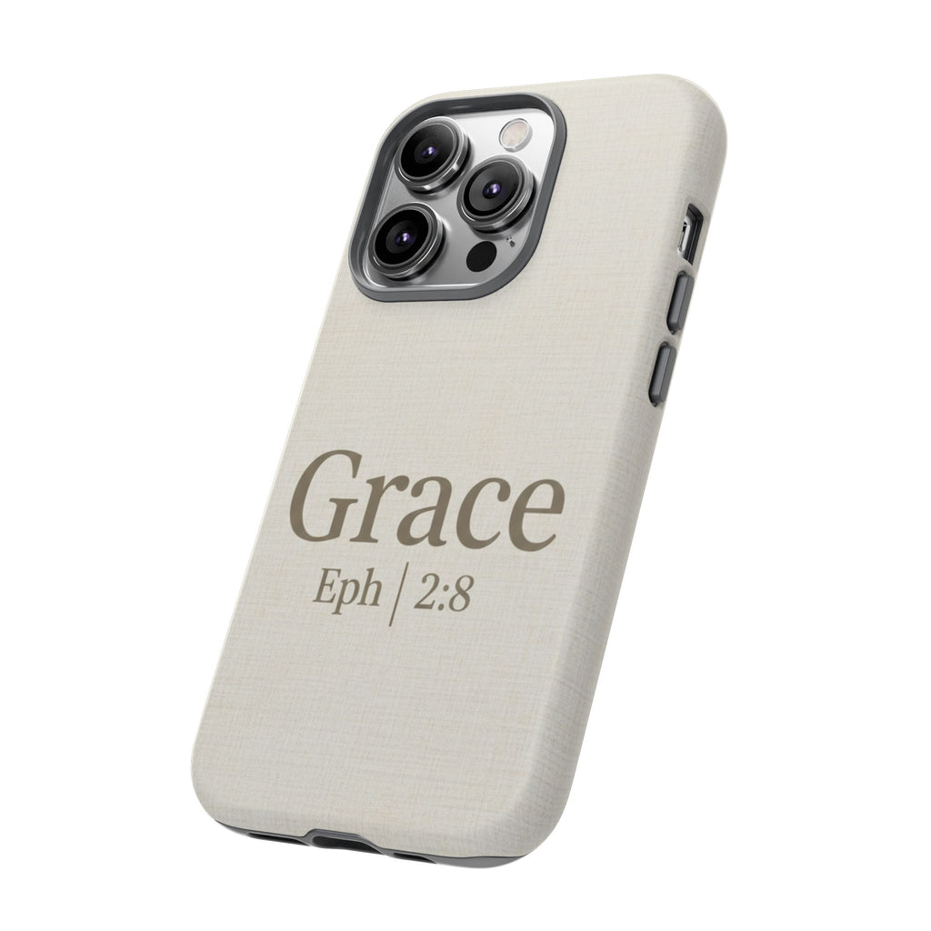 Grace (Ephesians 2:8) Phone Case — Minimalist Christian Inspirational Tough Case