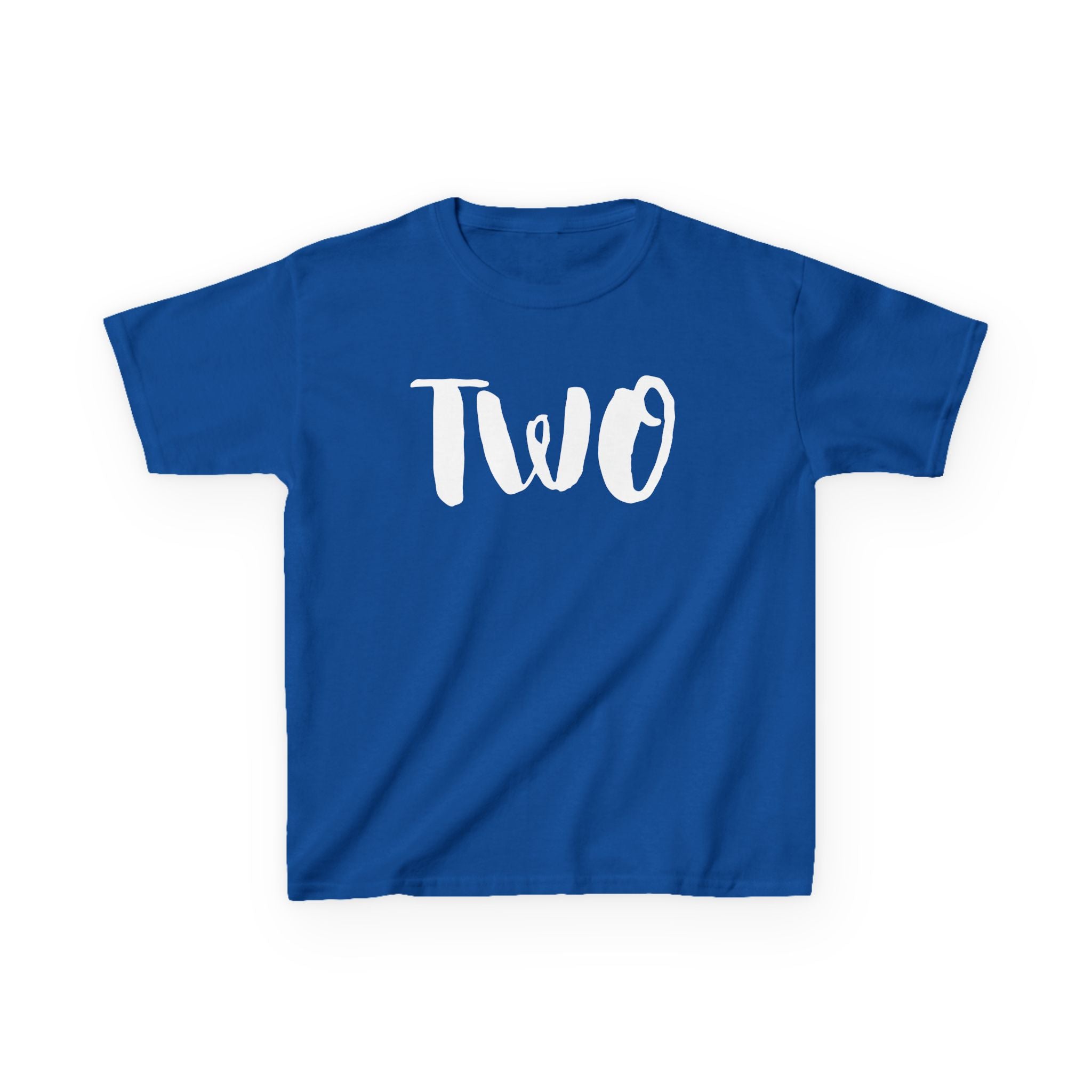 'Two' Kids T‑Shirt – Birthday Toddler Number Shirt for 2-Year-Olds