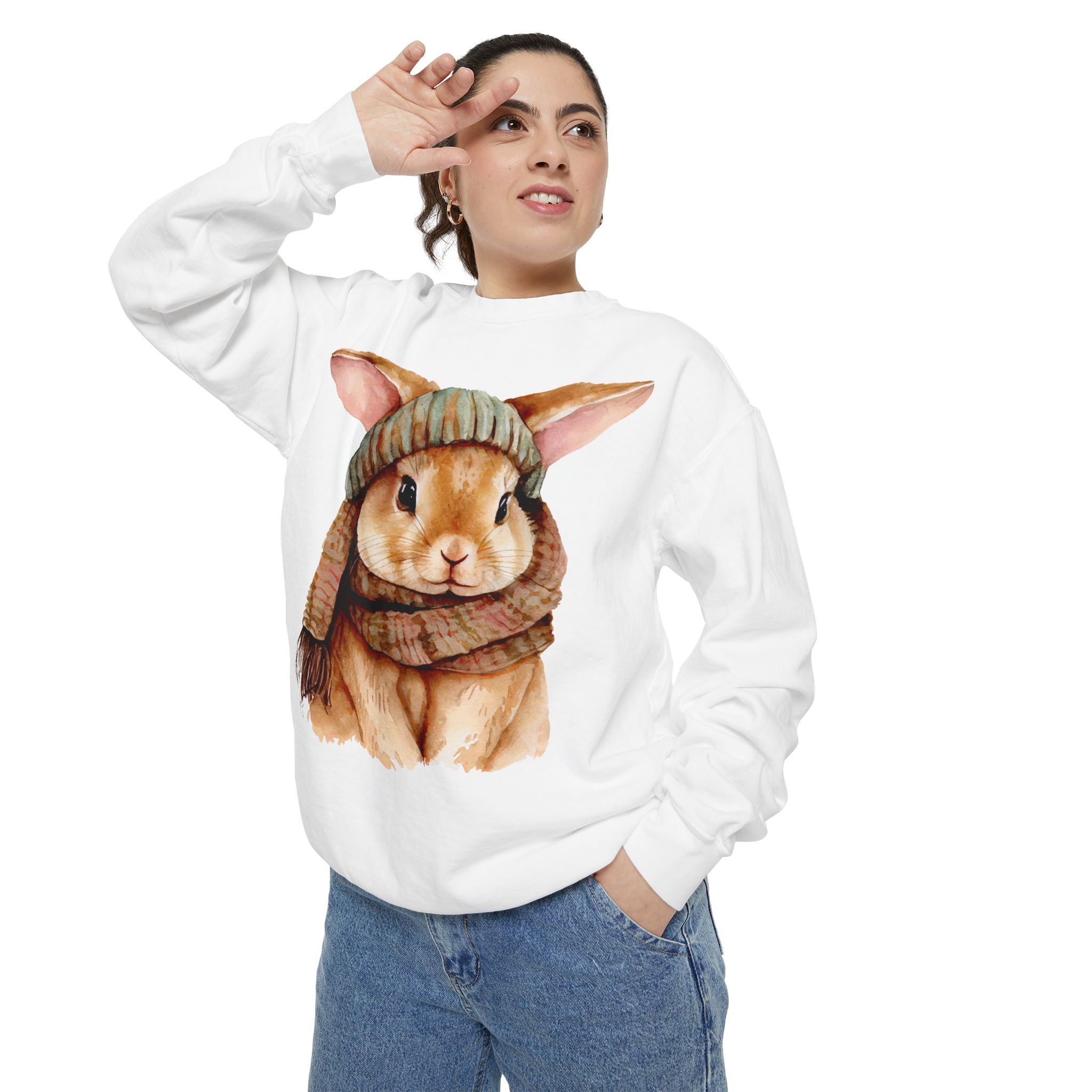 Comfort Colors - Ester Cozy Winter Bunny Sweatshirt