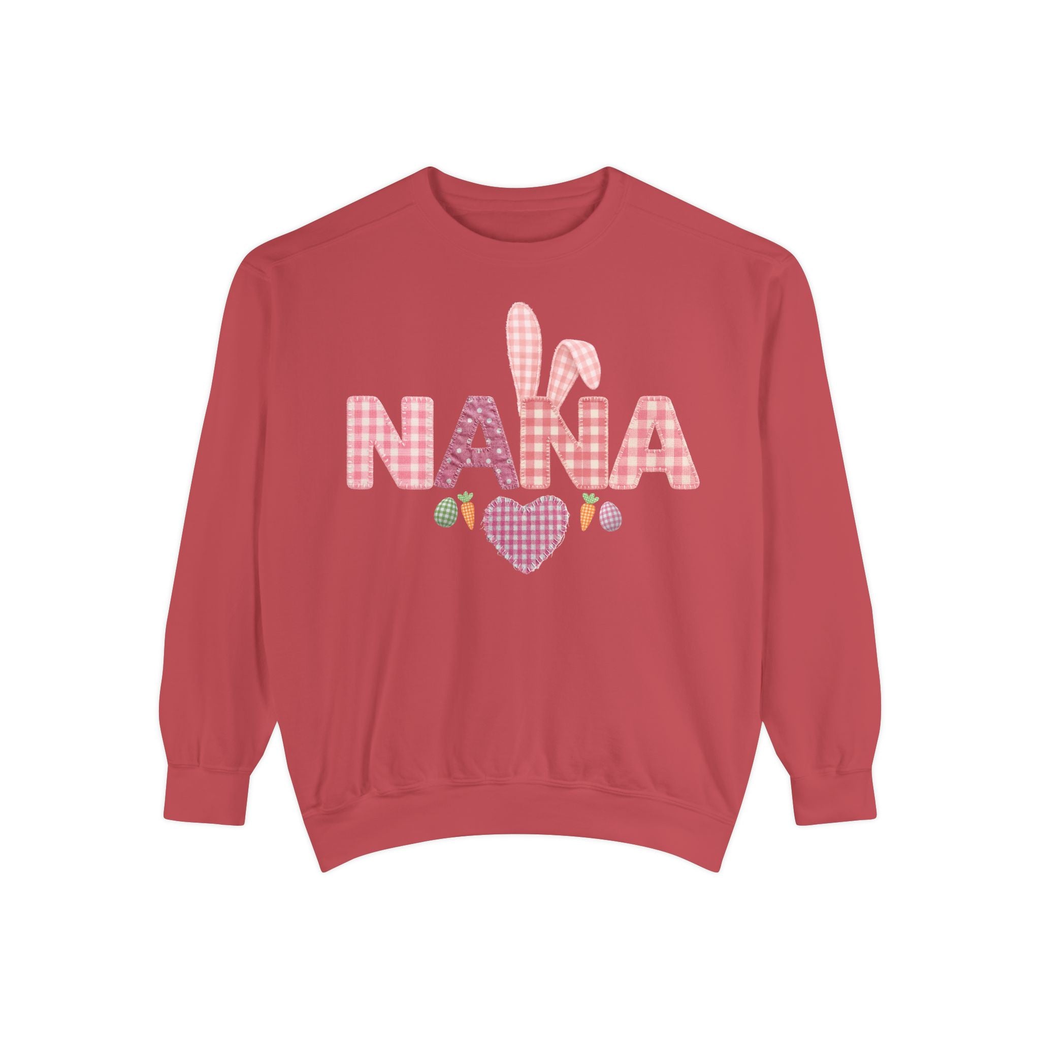 Nana Bunny Heart Sweatshirt — Cute Pink Easter Grandma (Nana) Pullover