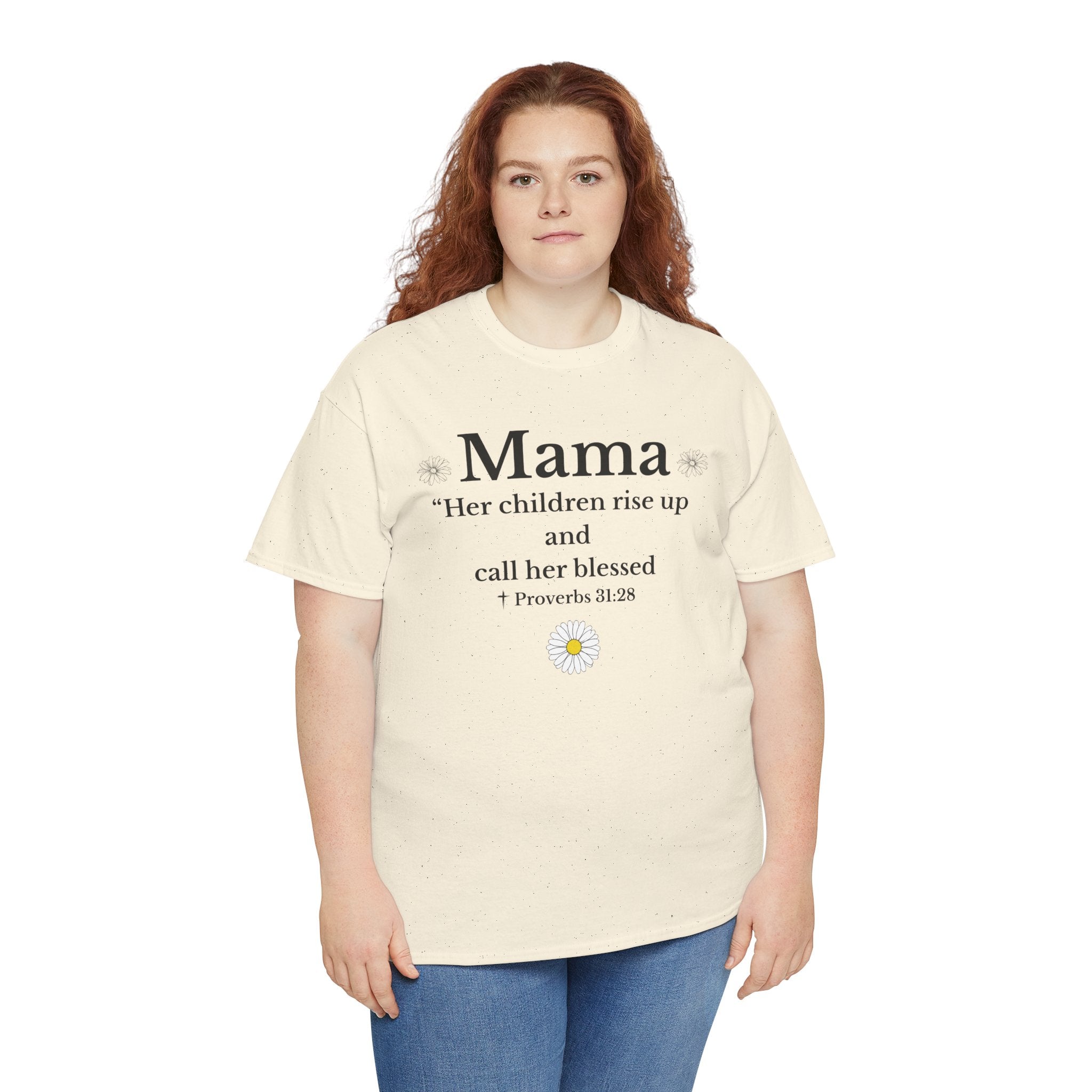 Mama Proverbs 31:28 T‑Shirt — 'Her children rise up and call her blessed' Floral Mom Tee - Mother's Day Gift