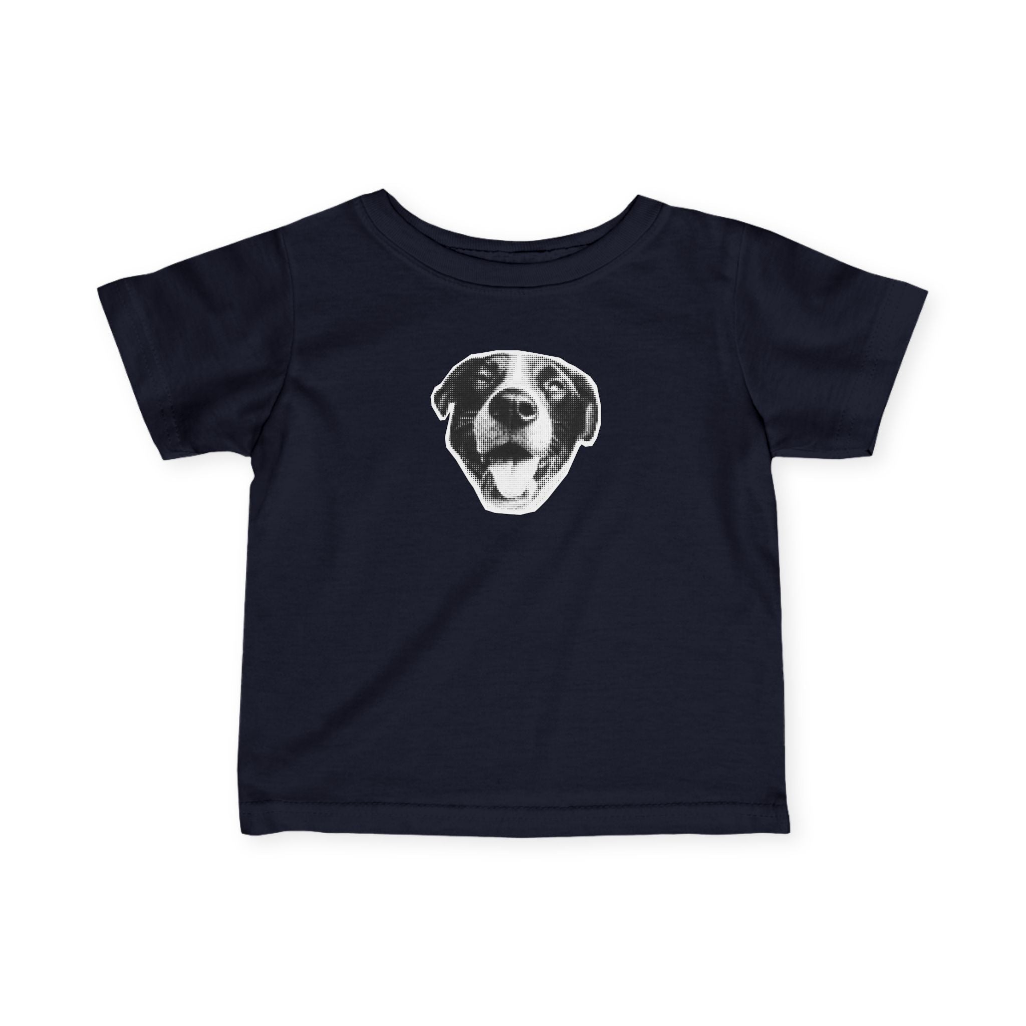 Infant Tee – Smiling Dog Face Baby Shirt