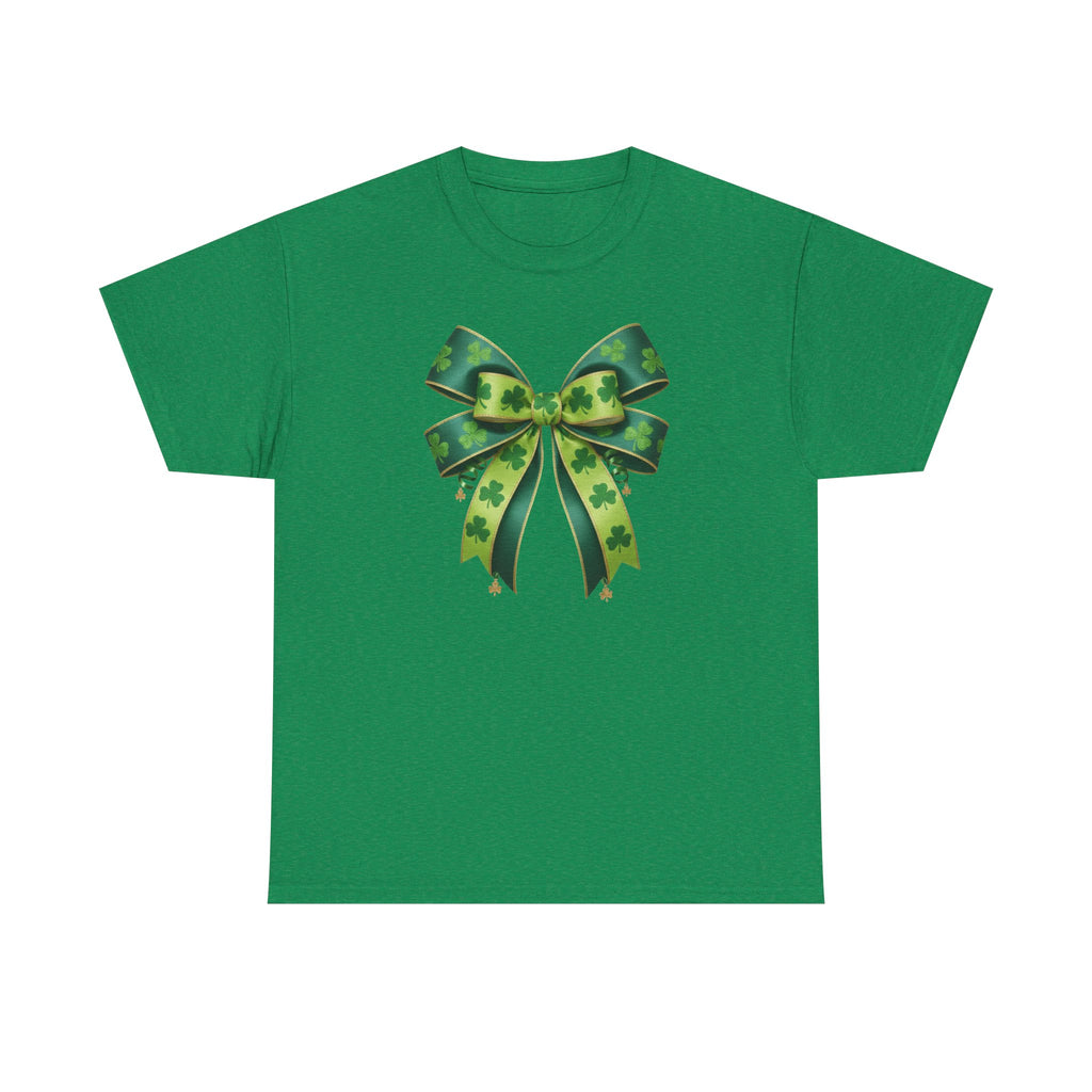 St. Patrick's Green Shamrock Bow T-Shirt